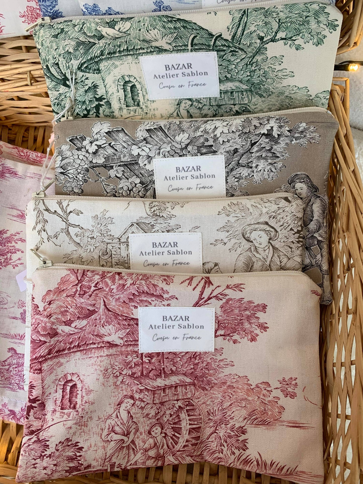 Pochette Plate - Jouy de Fruits Bleu