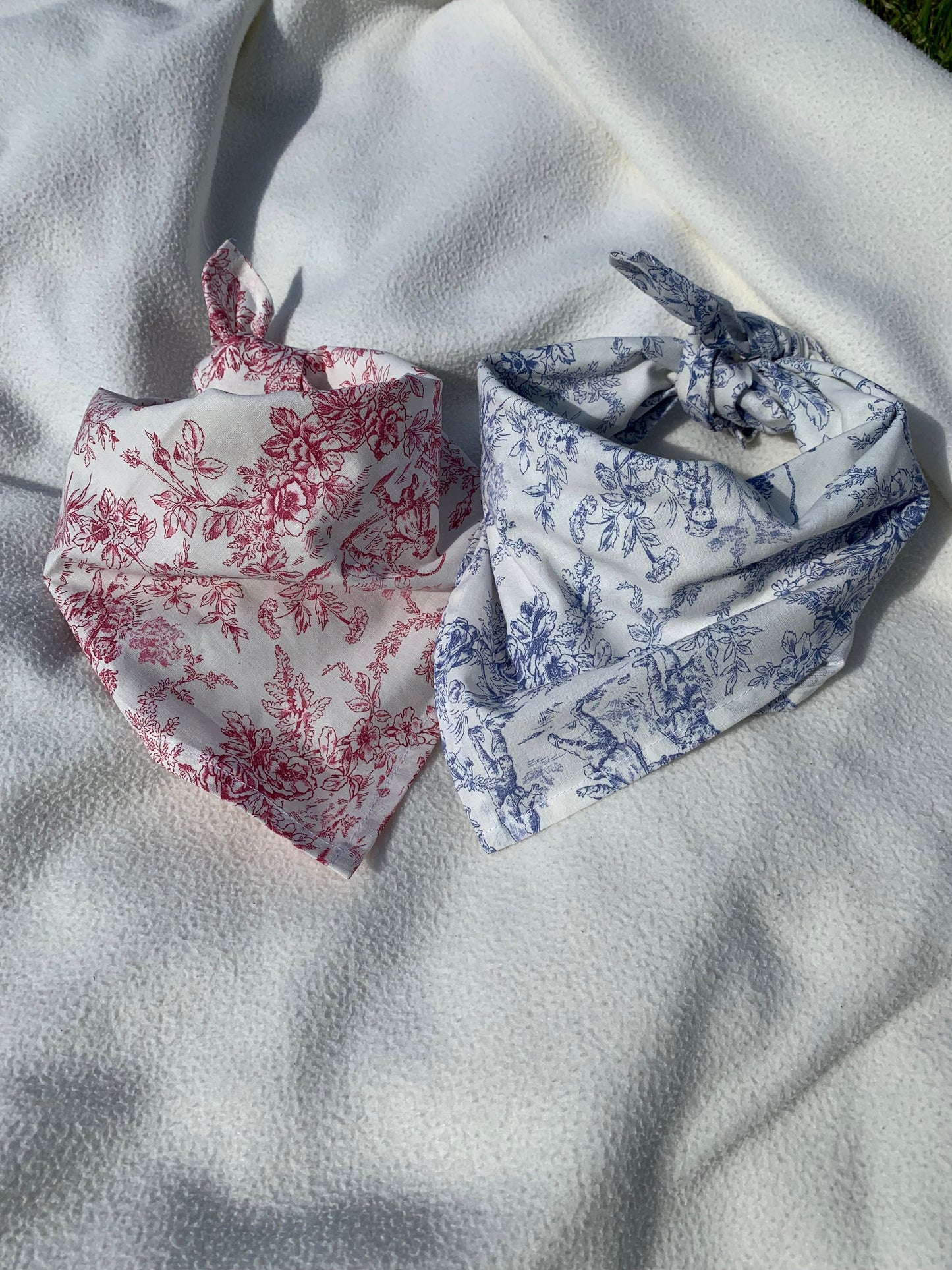 Bandana - Jouy de Fruits Fleuris Rouge