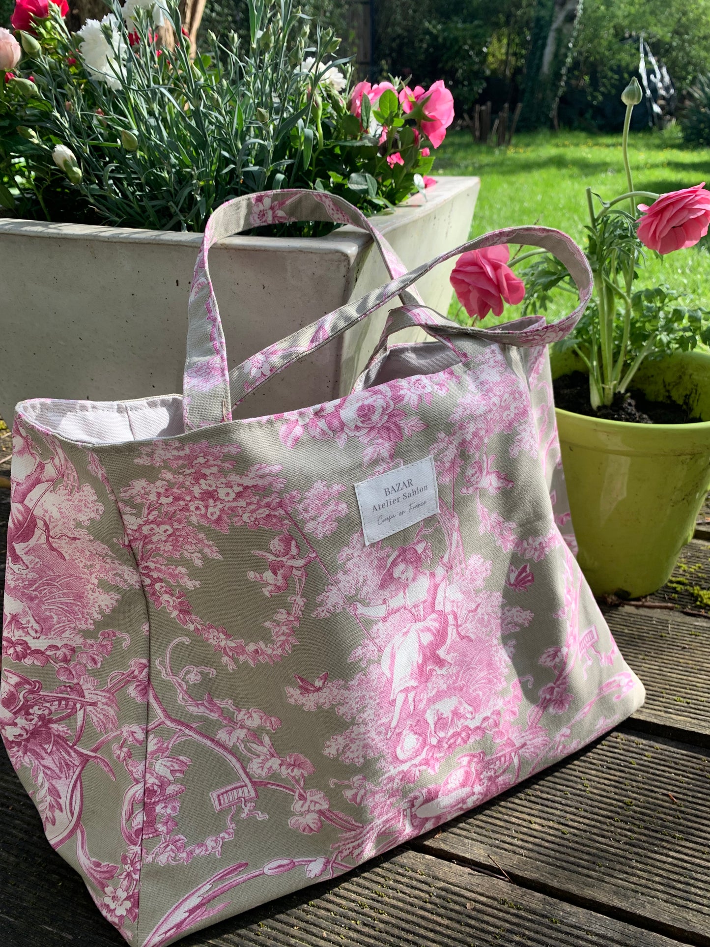 Cabas - Jouy de Fruits Lila & Taupe