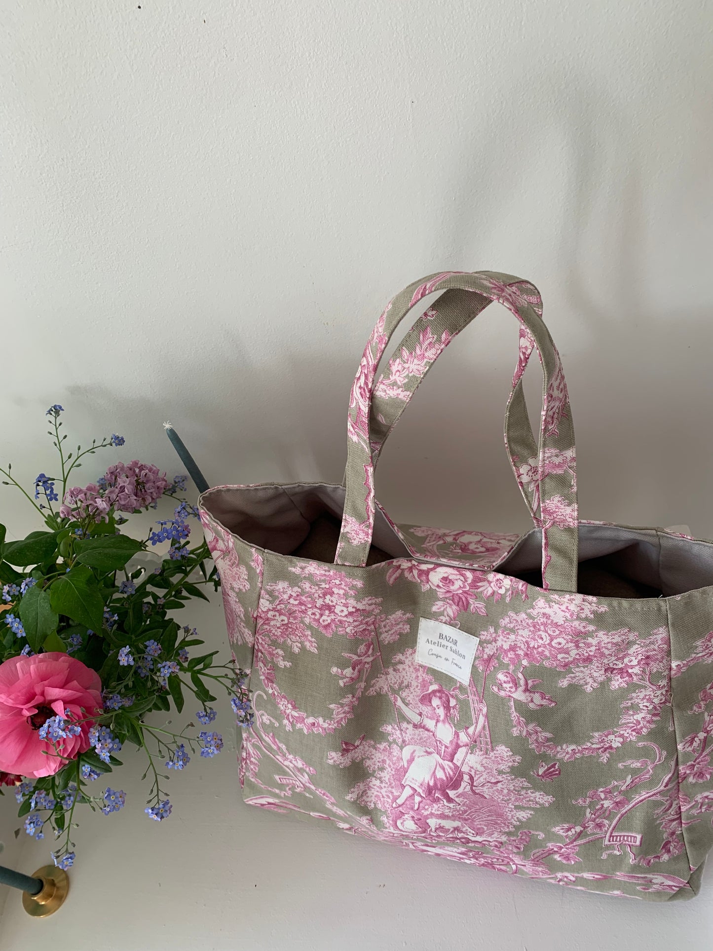 Cabas - Jouy de Fruits Lila & Taupe