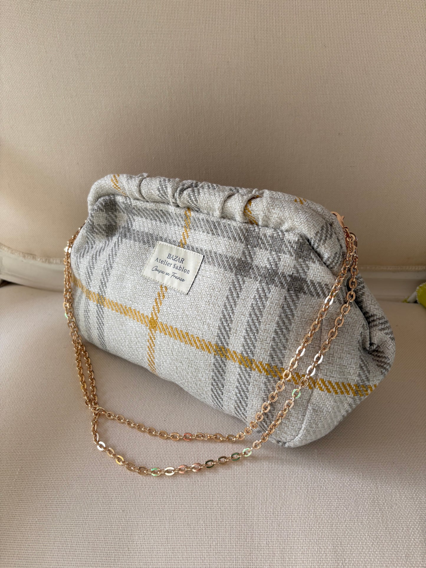 Clutch - Tartan Pion Moutarde
