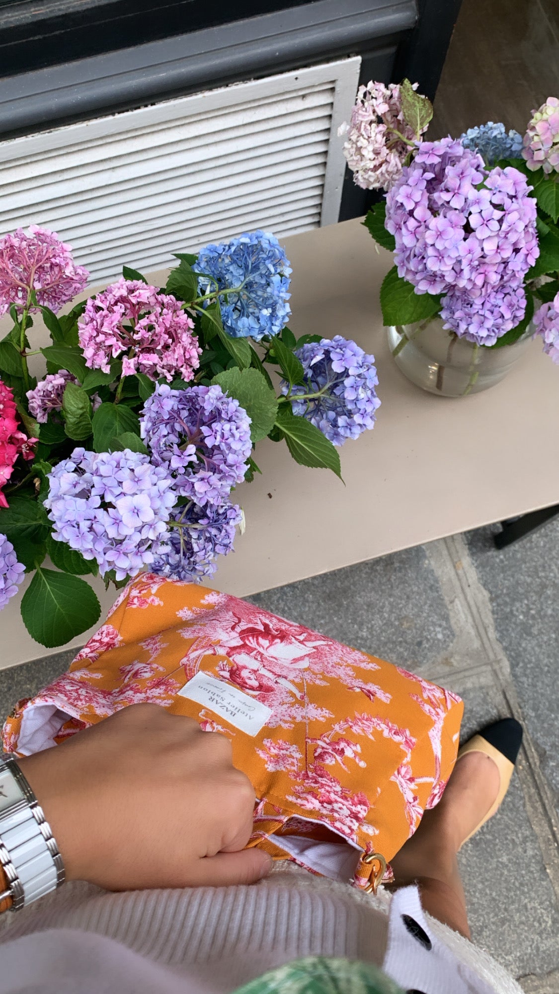 Mini Cabas - Jouy de Fruits Orange & Fuchsia