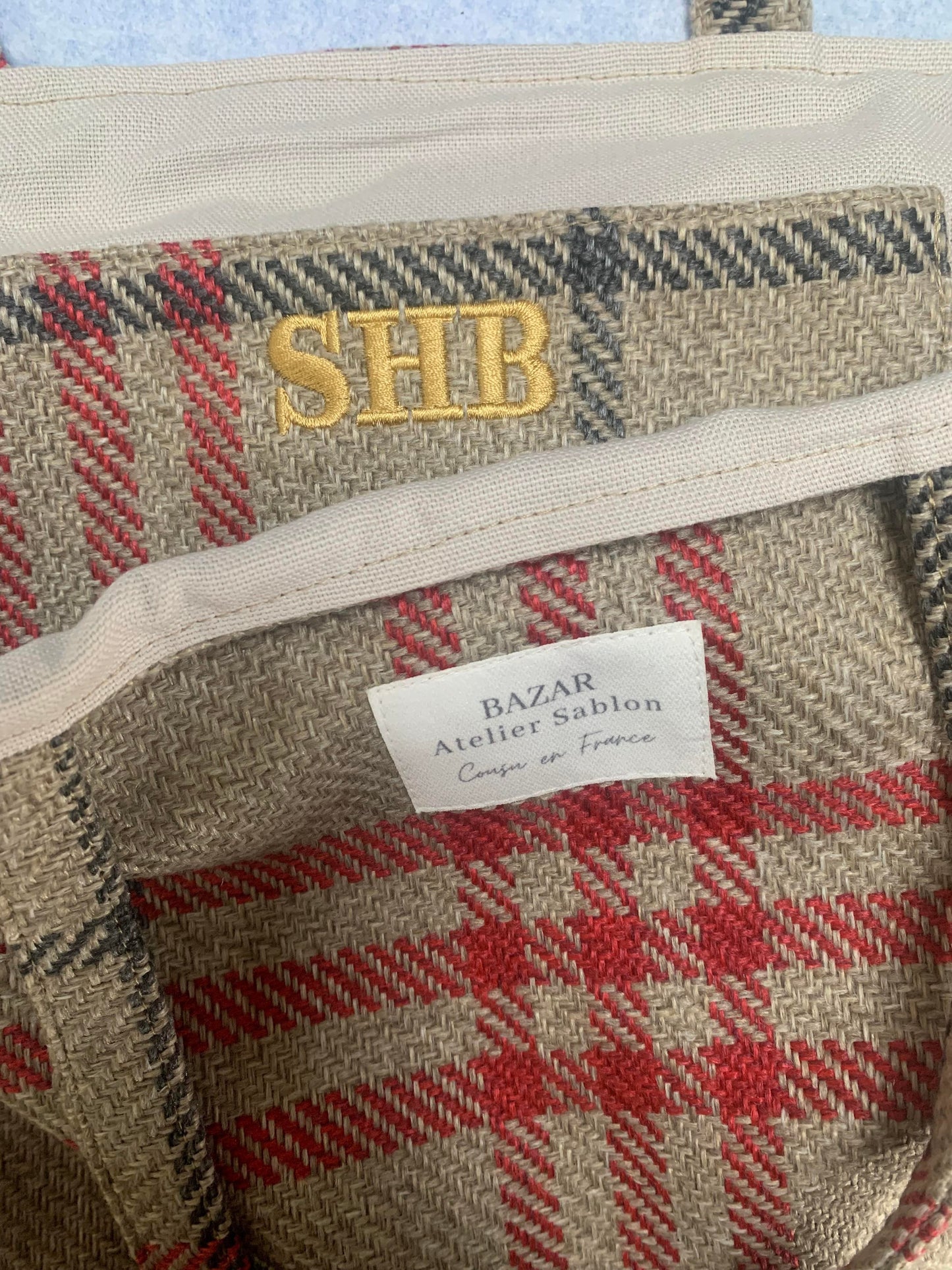 Besace - Tartan Pion Rouge