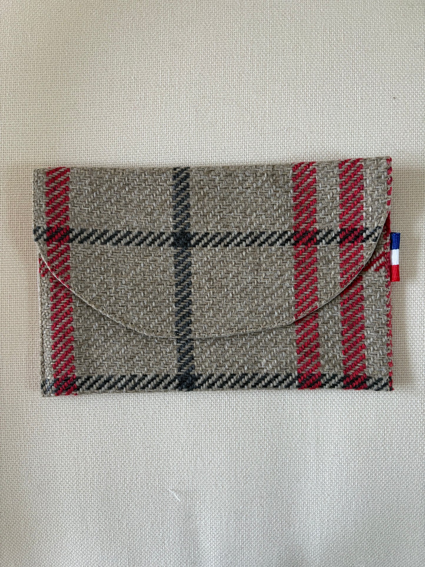 Pochette enveloppe - Tartan Pion Rouge