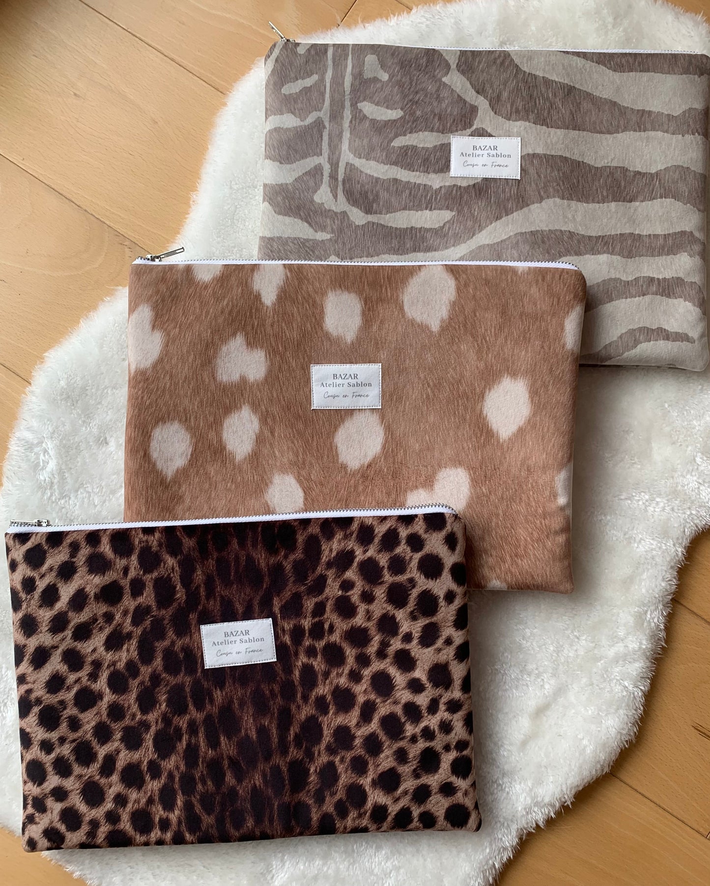 Pochette Ordinateur 14'' - Pile Poil Léopard