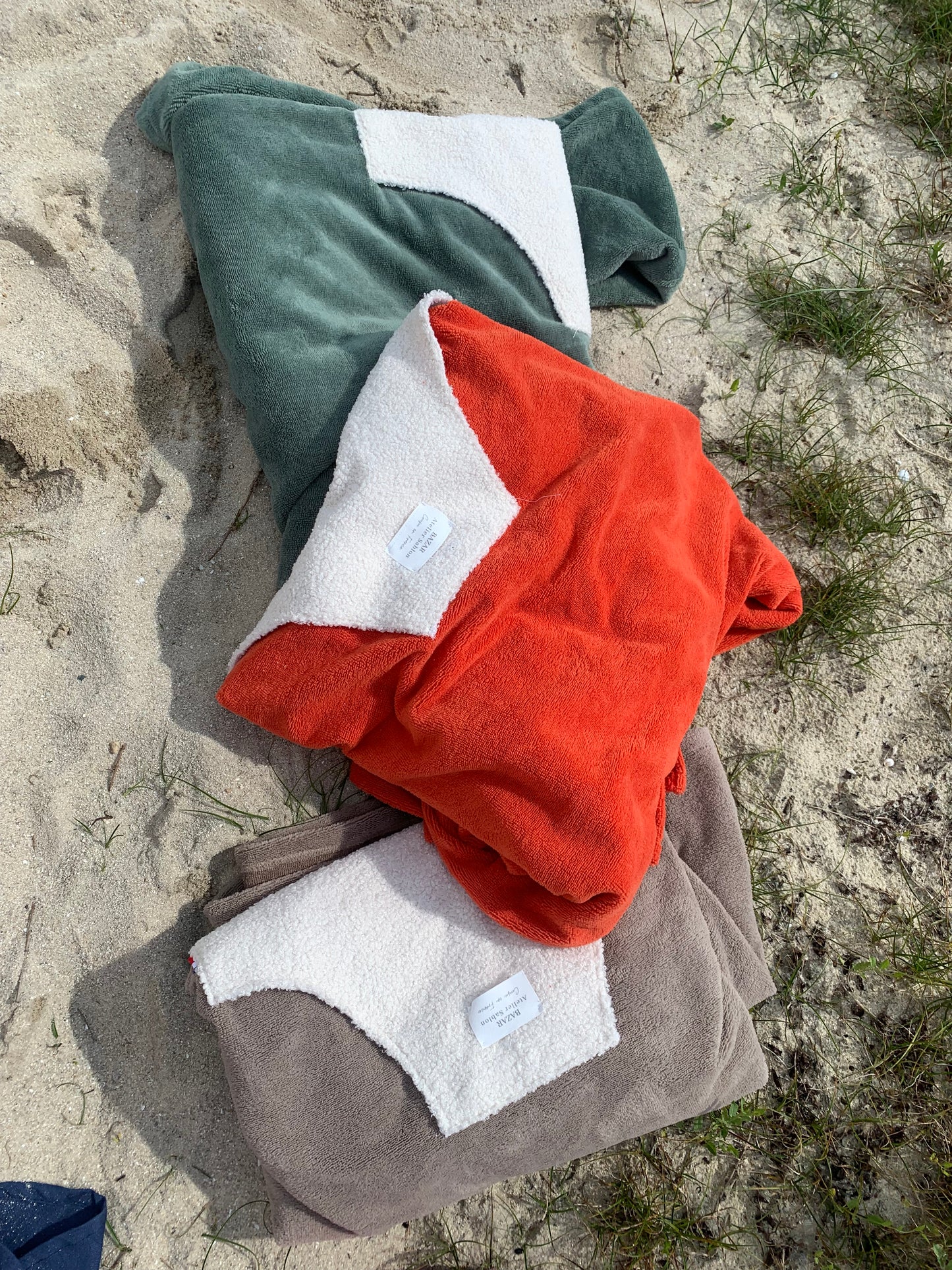 Poncho de bain Adulte - Moumoute Taupe
