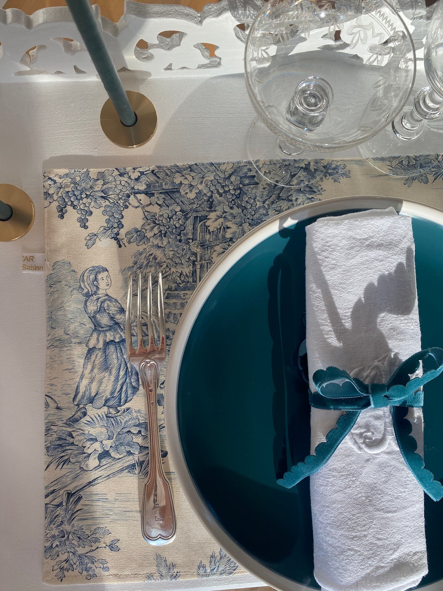 Set de table - Jouy de Fruits Bleu