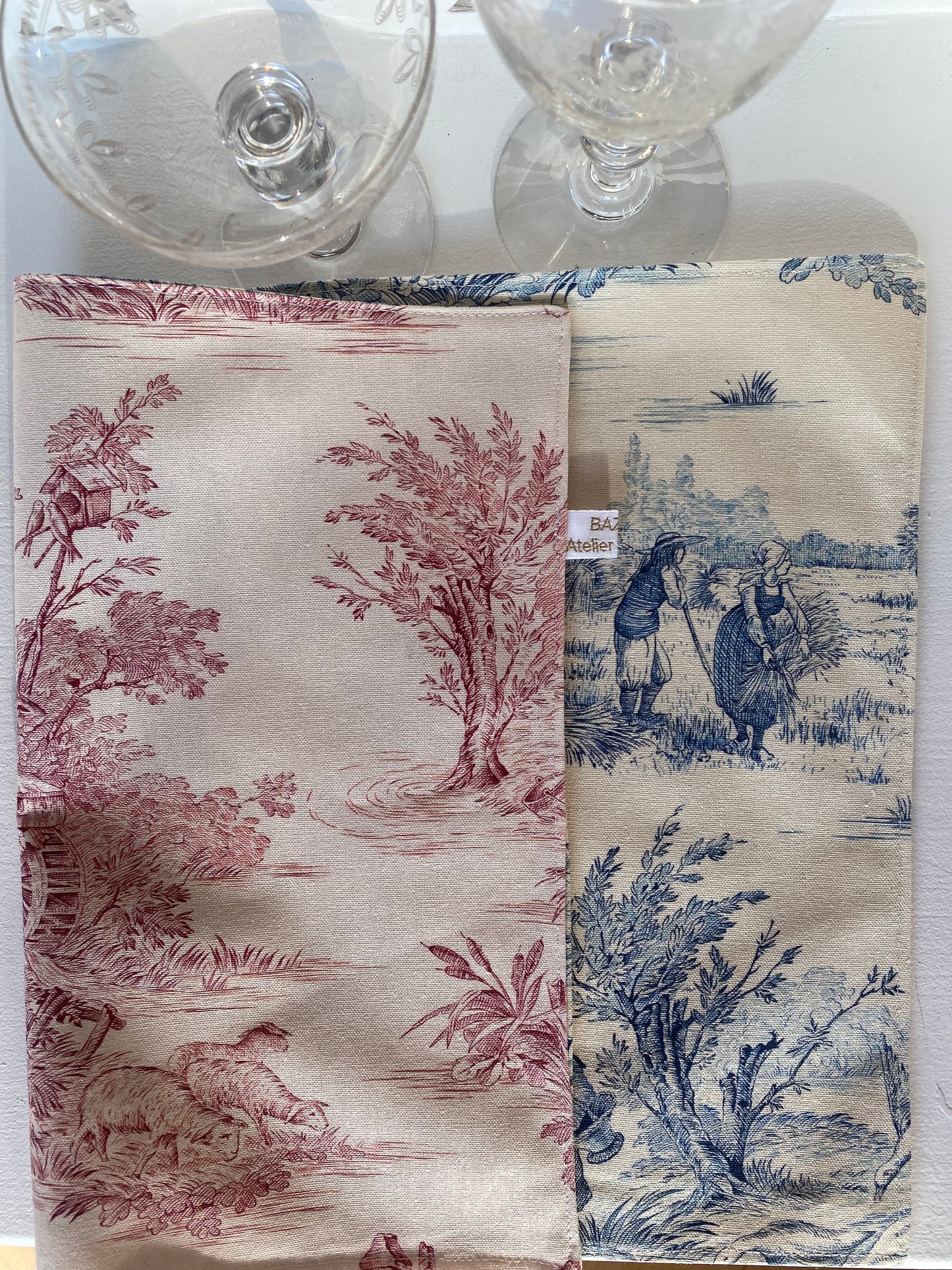 Set de table - Jouy de Fruits Bleu & Rouge