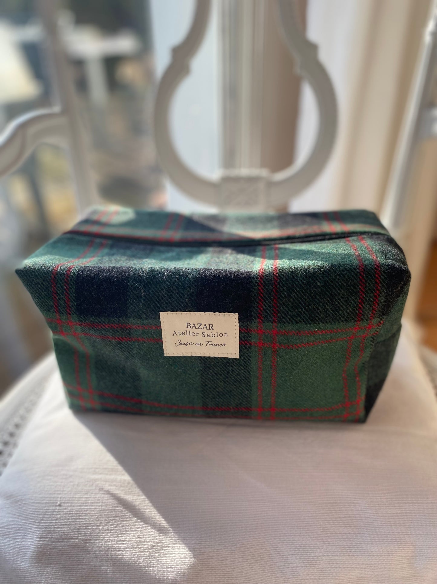 Trousse de Toilette XXL - Tartan Pion Vert