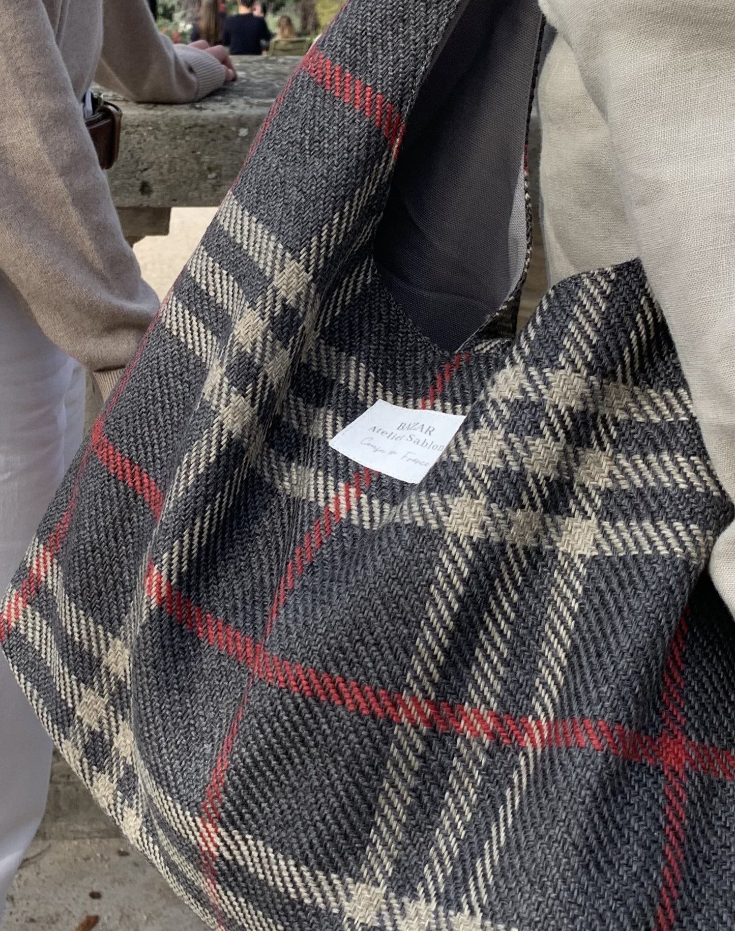 Besace - Tartan Pion Noir