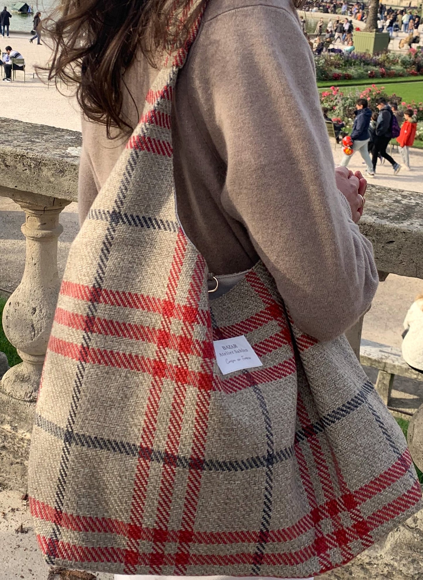 Besace - Tartan Pion Rouge