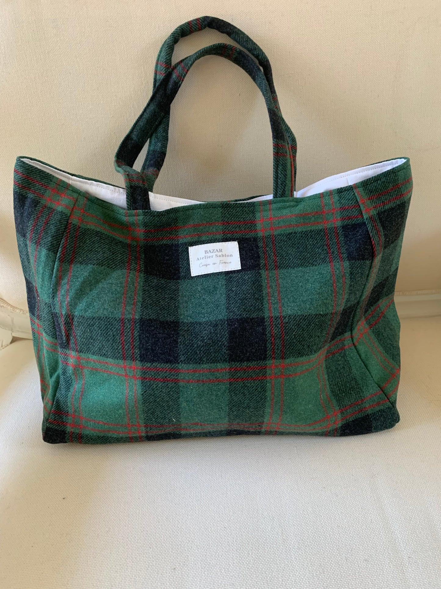 Cabas - Tartan Pion Vert