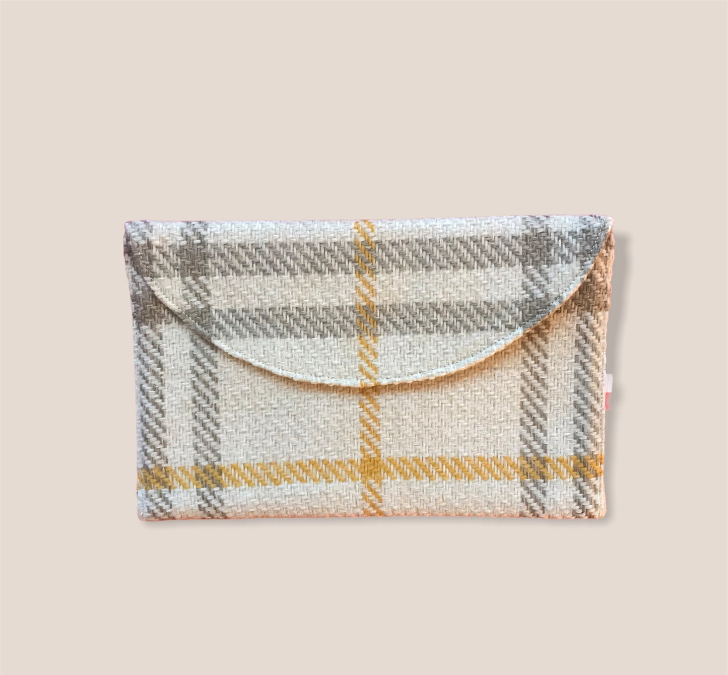 Pochette enveloppe - Tartan Pion Moutarde