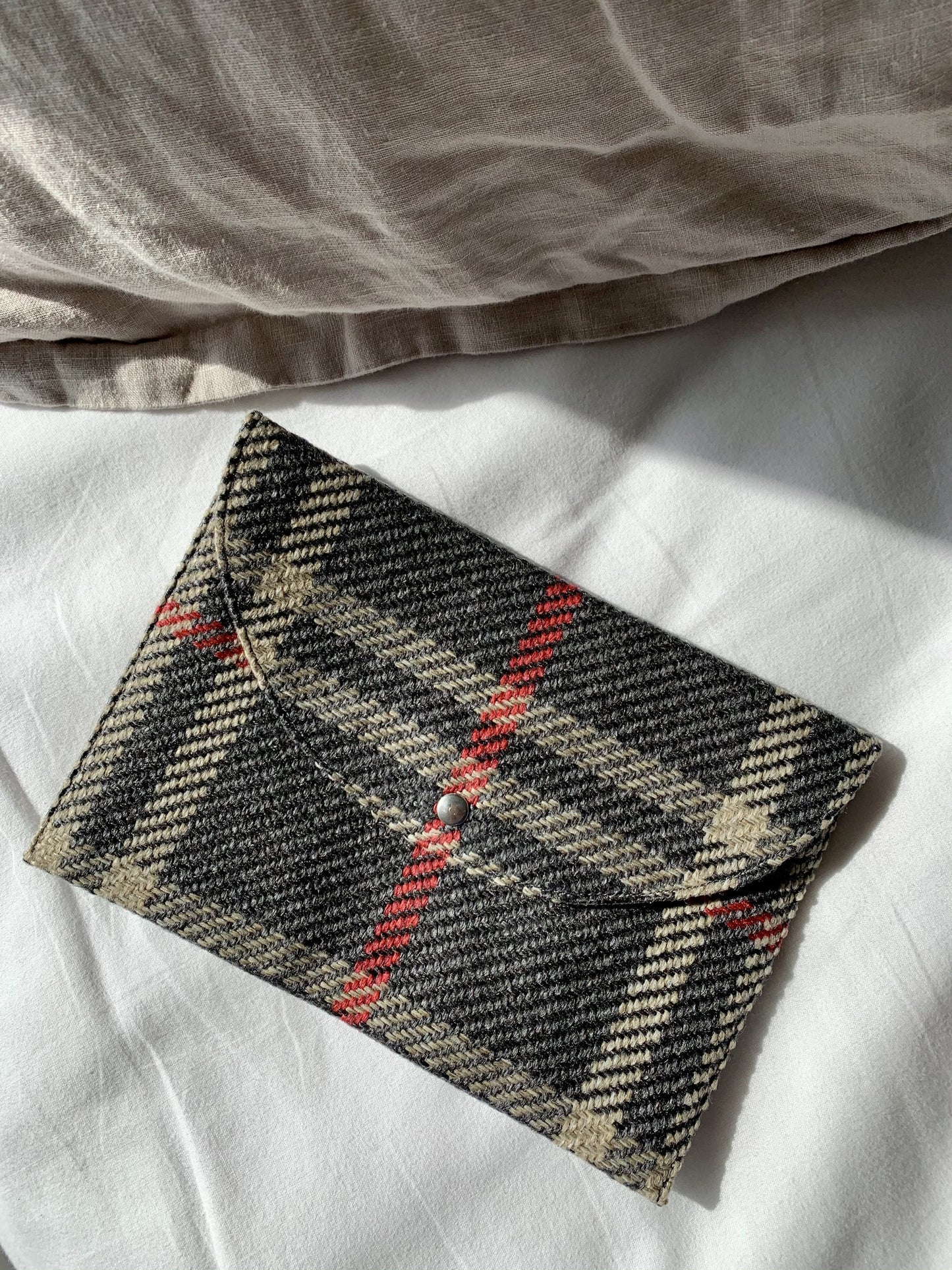 Pochette enveloppe - Tartan Pion Noir