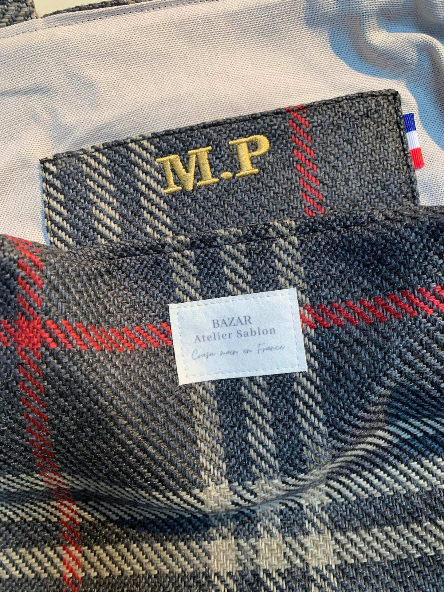 Cabas - Tartan Pion Noir