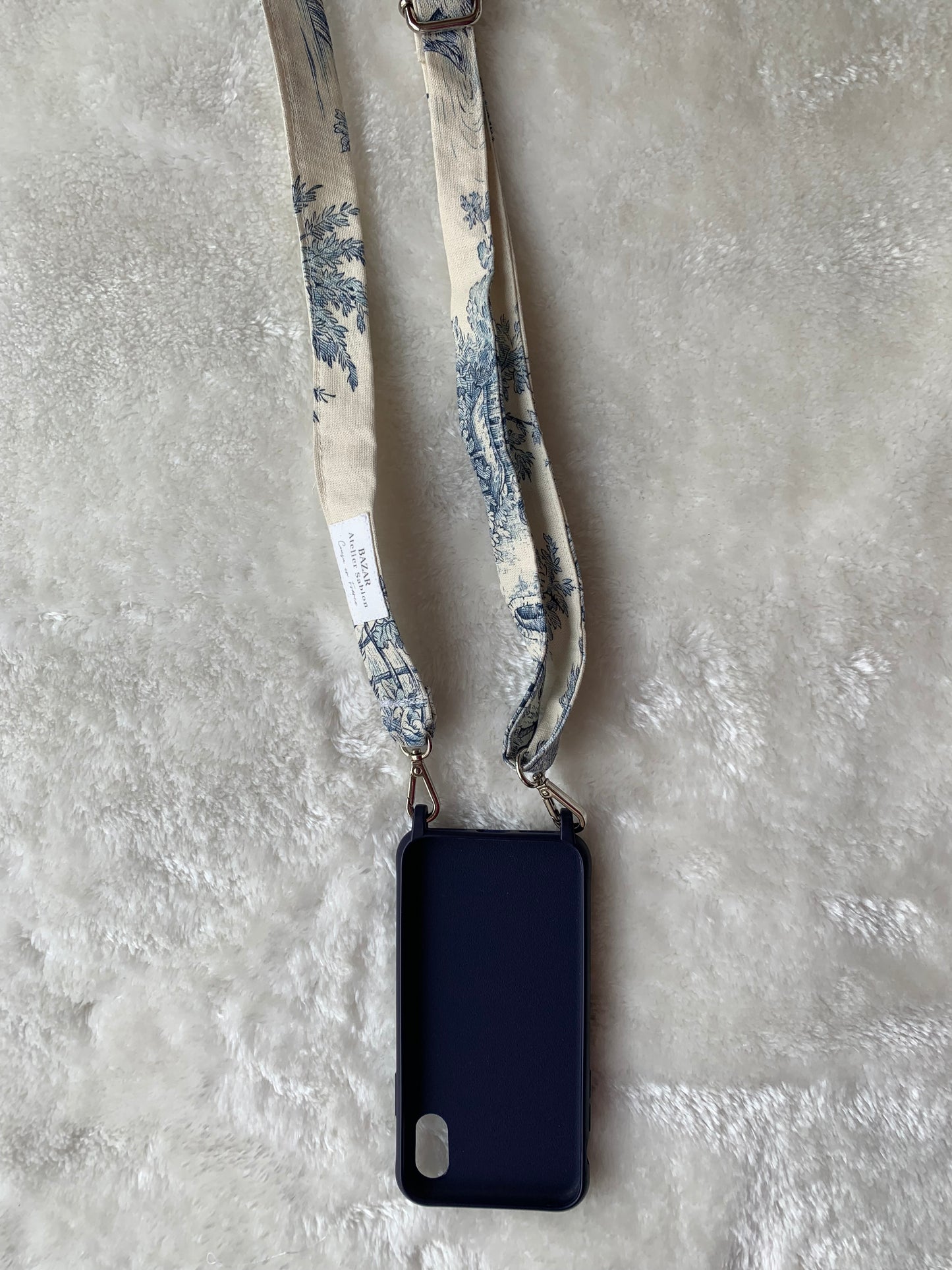 Bandoulière de téléphone - Jouy de Fruits Bleu