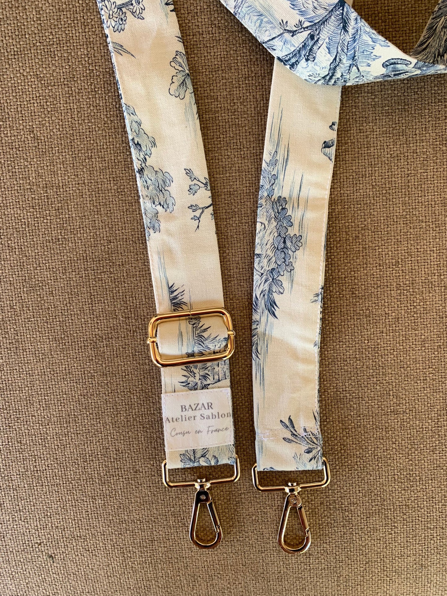 Bandoulière de sac - Jouy de Fruits Bleu