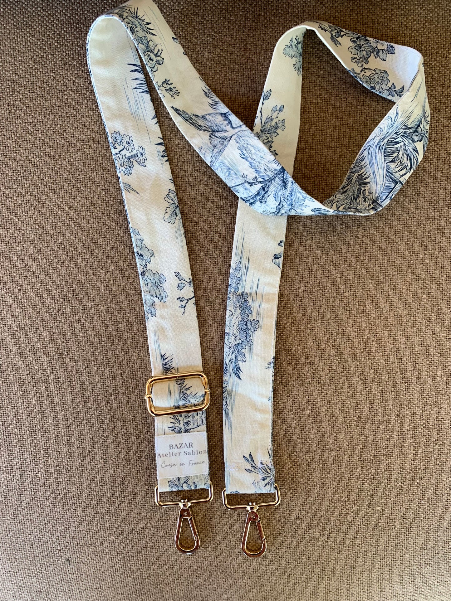 Bandoulière de sac - Jouy de Fruits Bleu