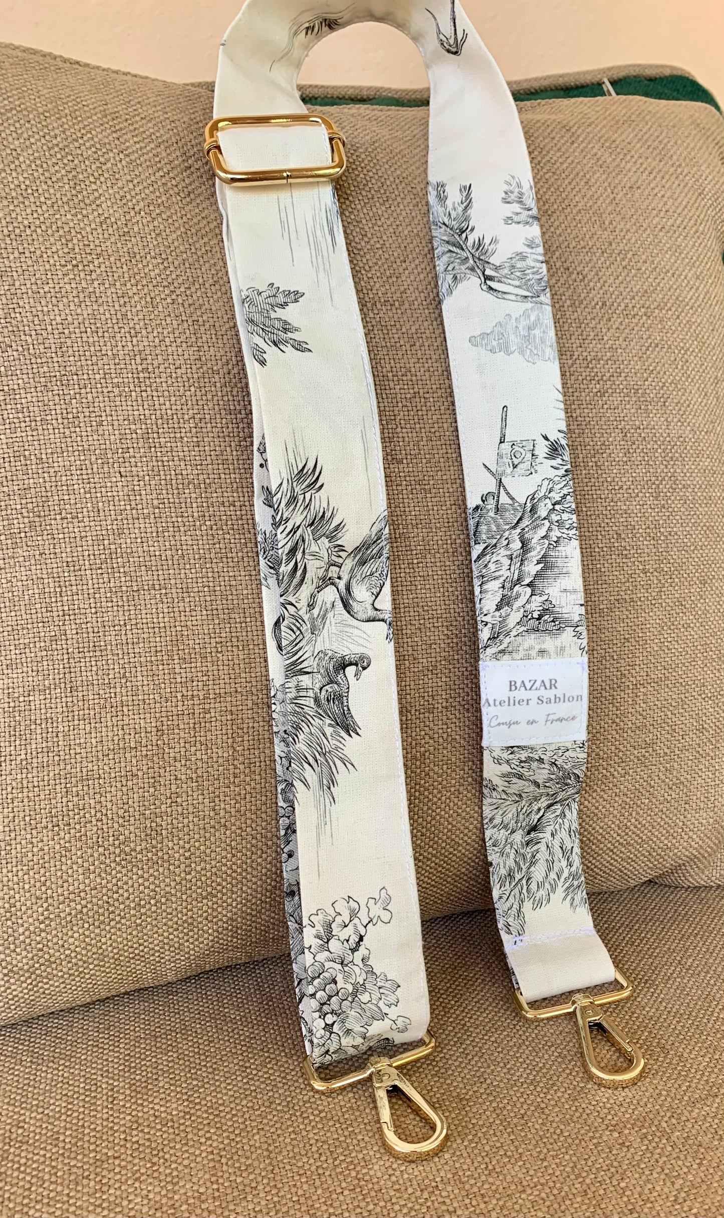 Bandoulière de sac - Jouy de Fruits Noir