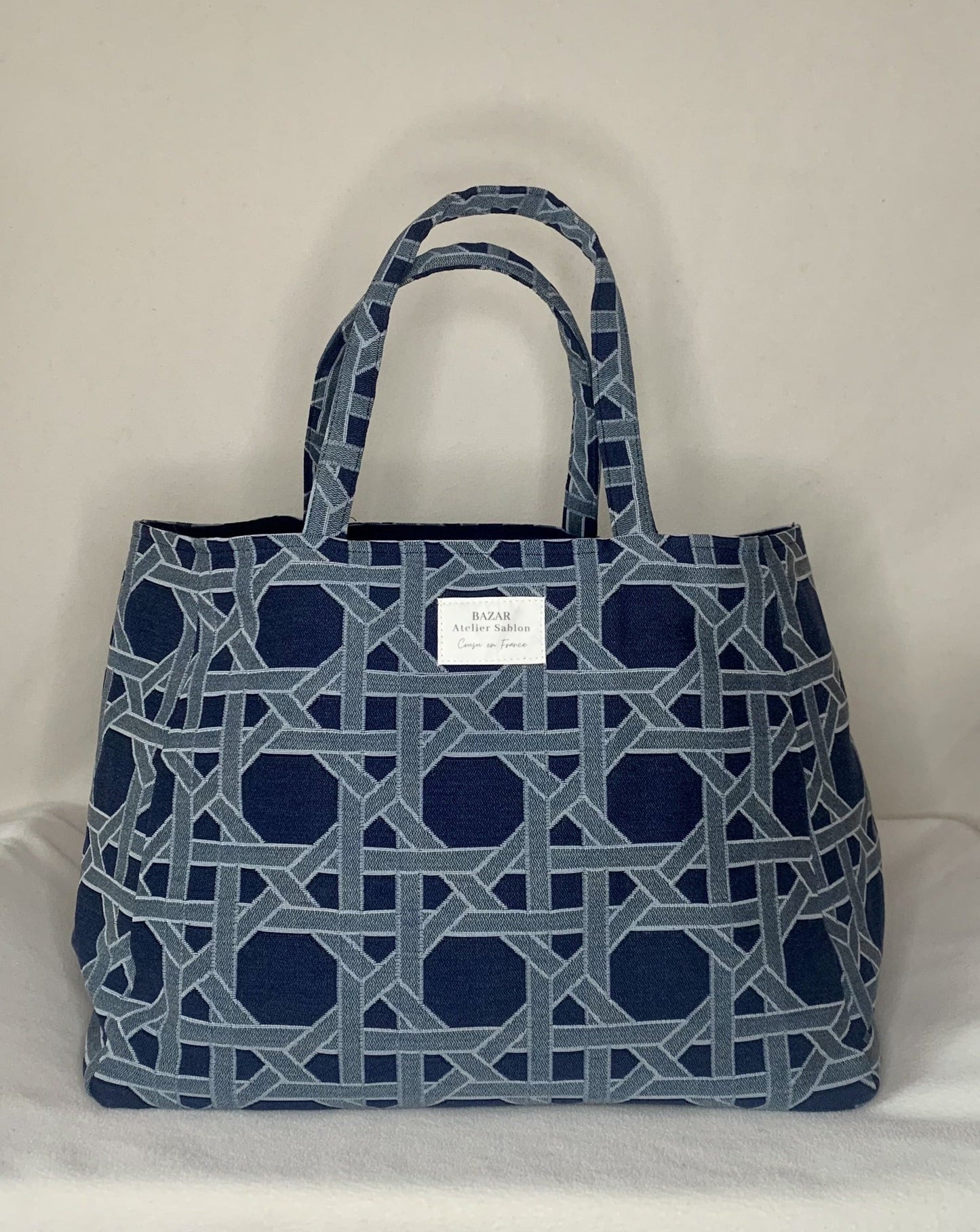 Cabas - Cannage Bleu Marine