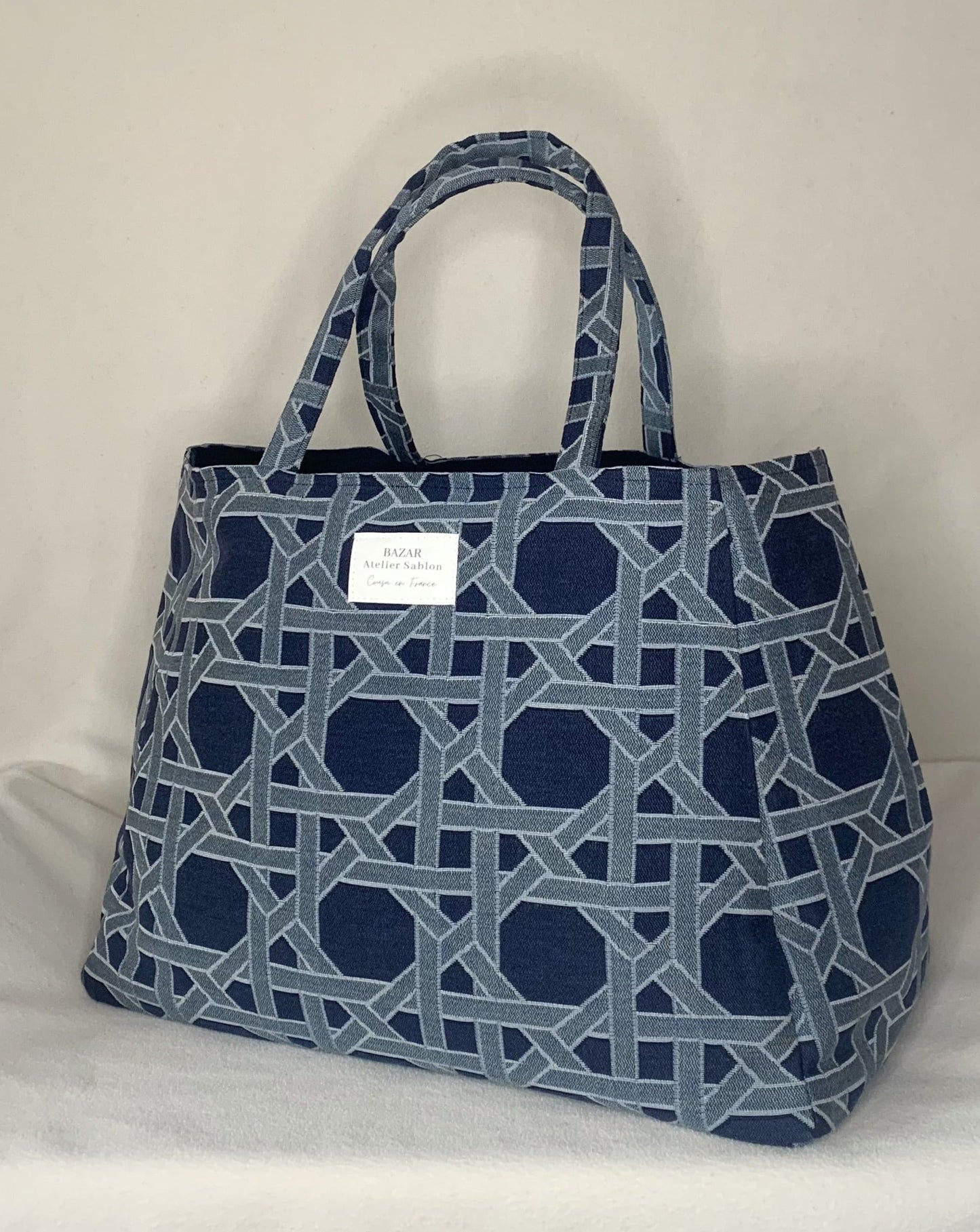 Cabas - Cannage Bleu Marine