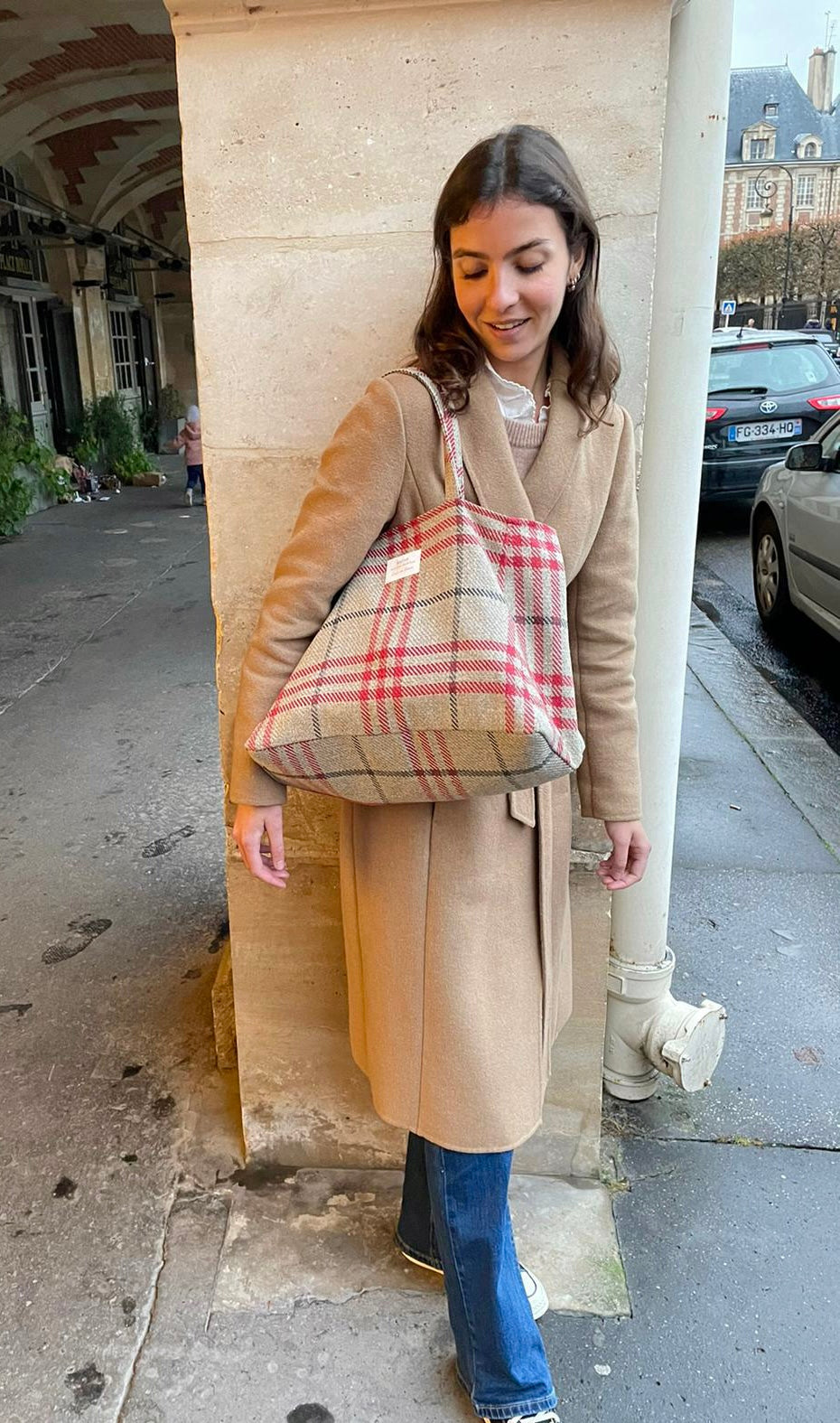 Cabas - Tartan Pion Rouge