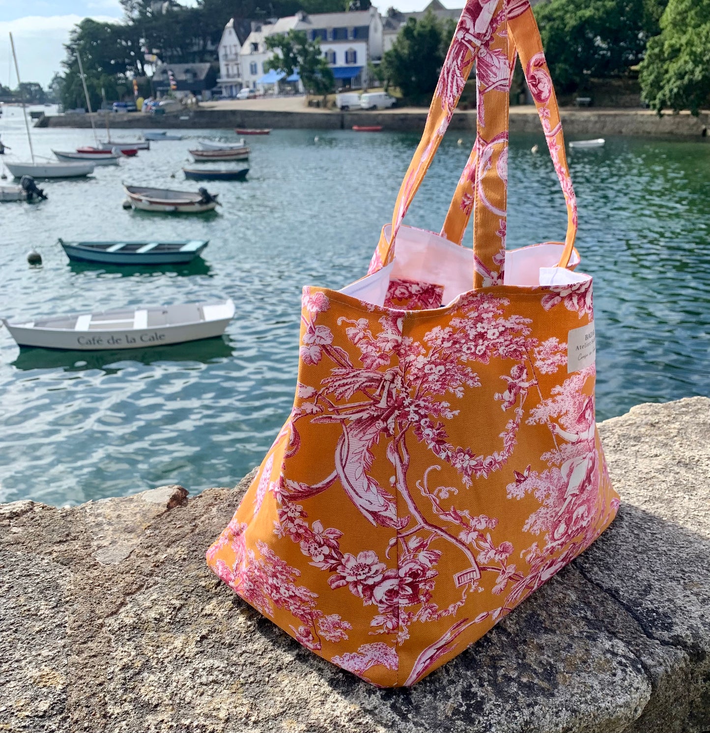 Cabas - Jouy de Fruits Orange & Fuchsia