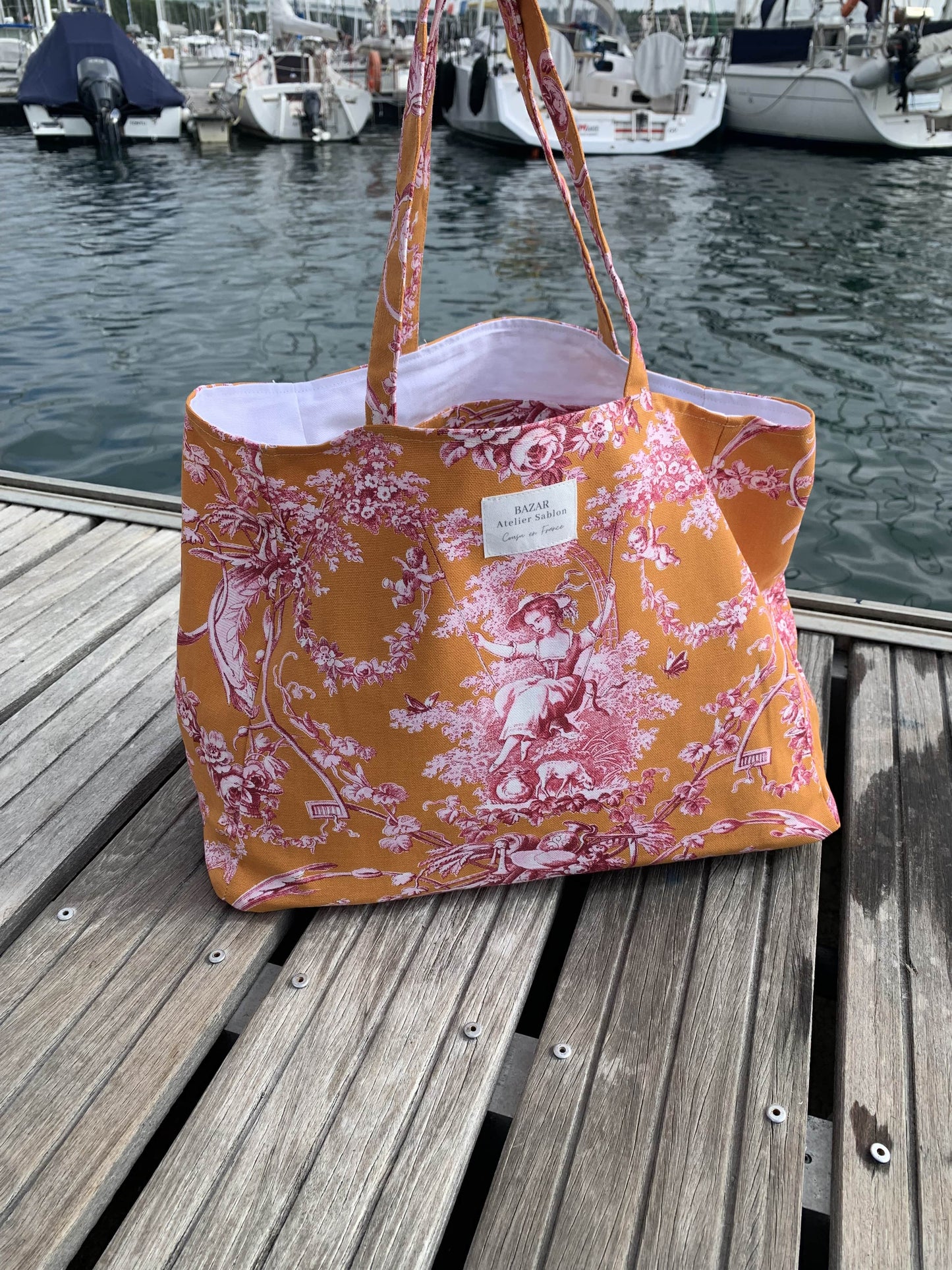 Cabas - Jouy de Fruits Orange & Fuchsia