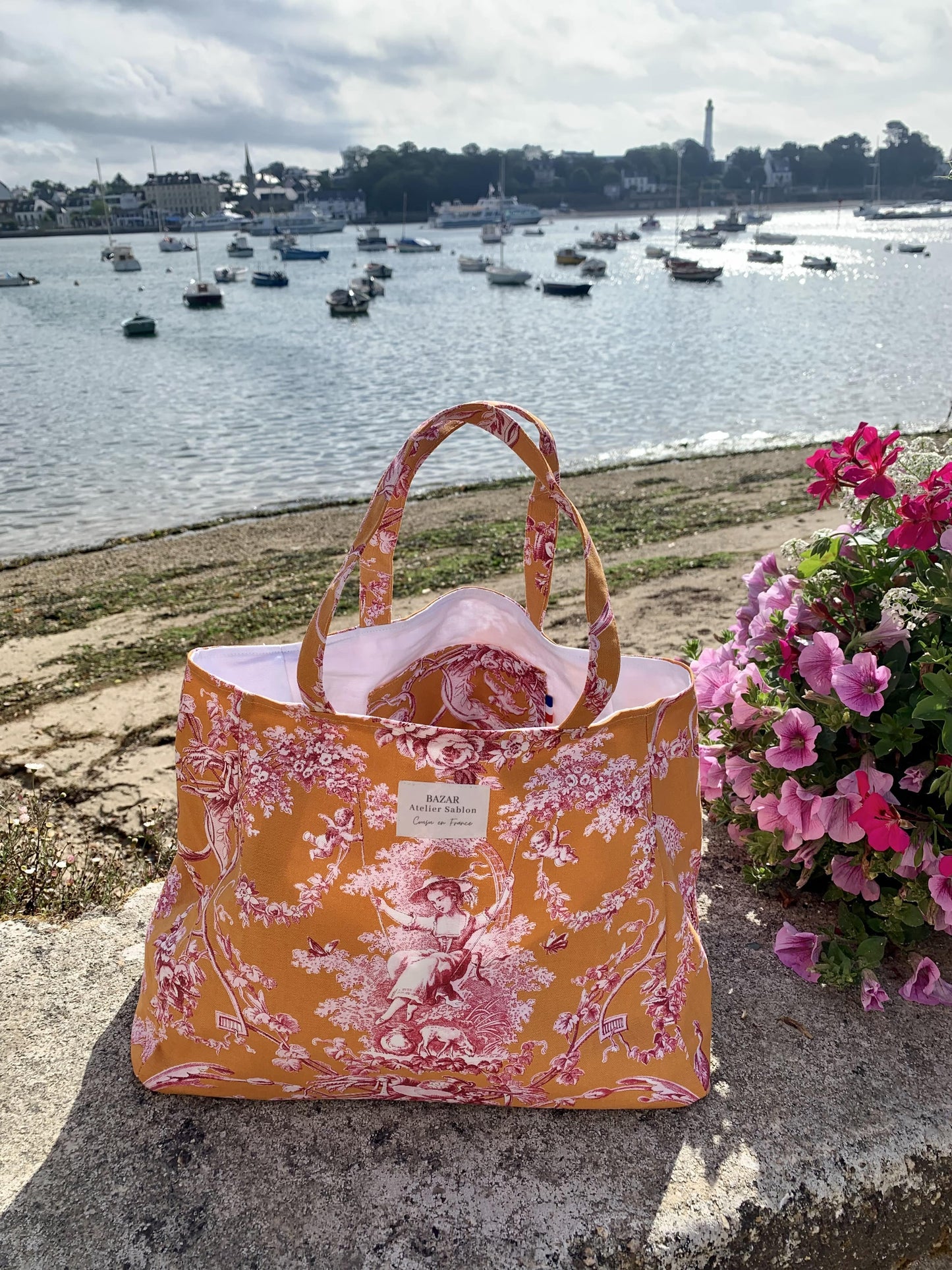 Cabas - Jouy de Fruits Orange & Fuchsia