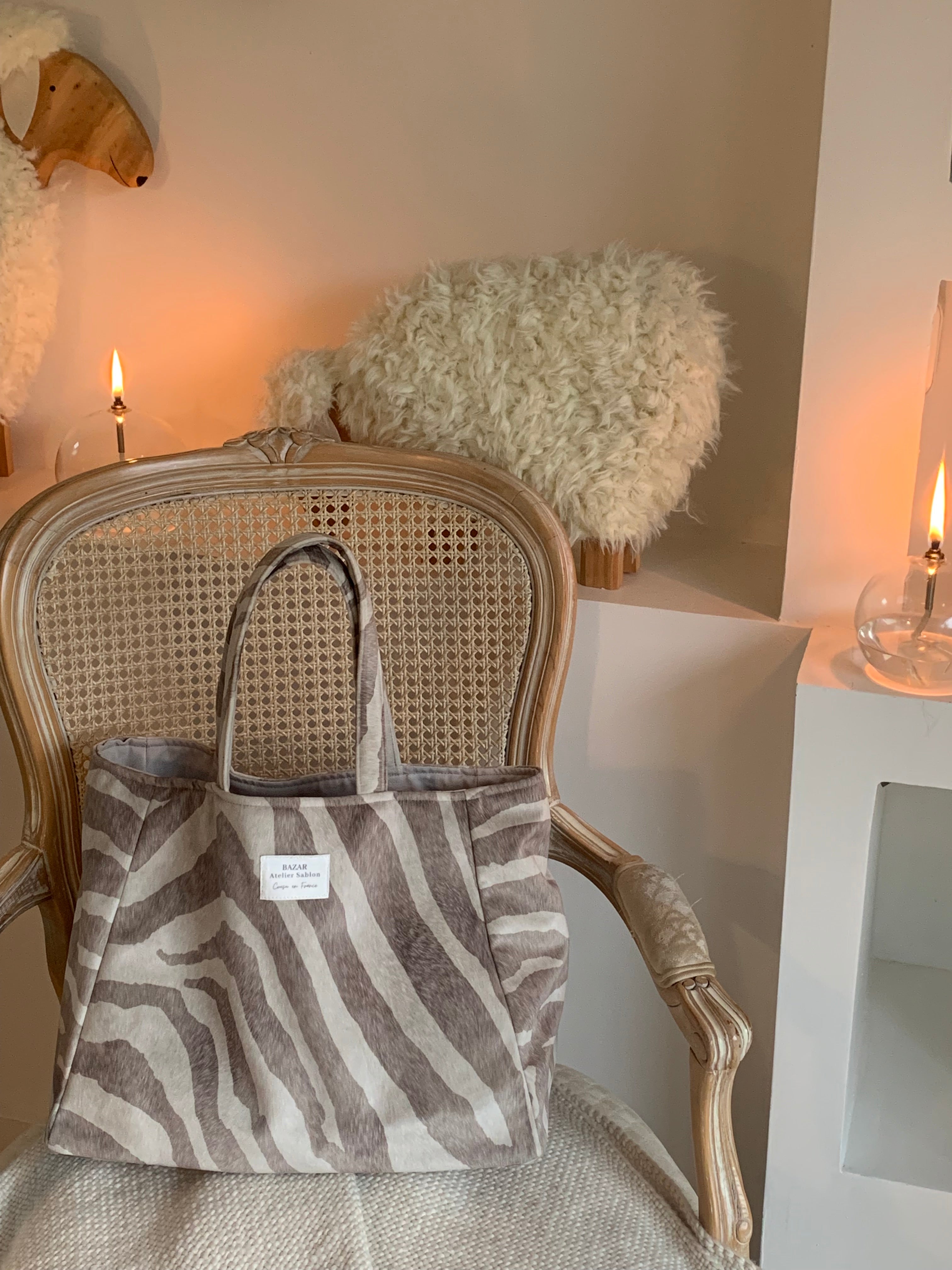 BAZAR ATELIER SABLON ZEBRA TOTE BAG 【公式通販】