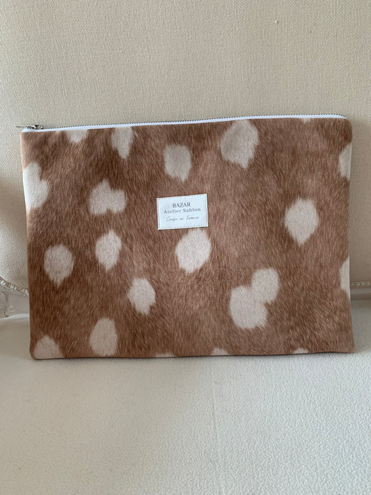Pochette Ordinateur 13'' - Pile Poil Cerf