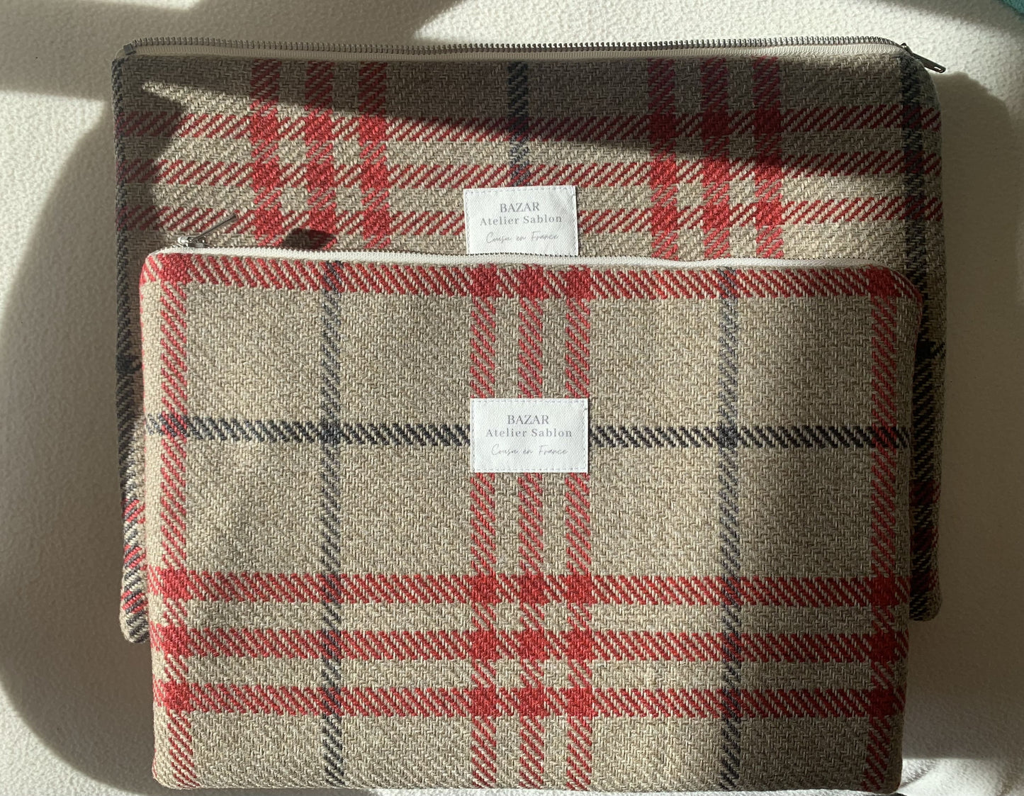 Pochette Ordinateur 13'' - Tartan Pion Rouge