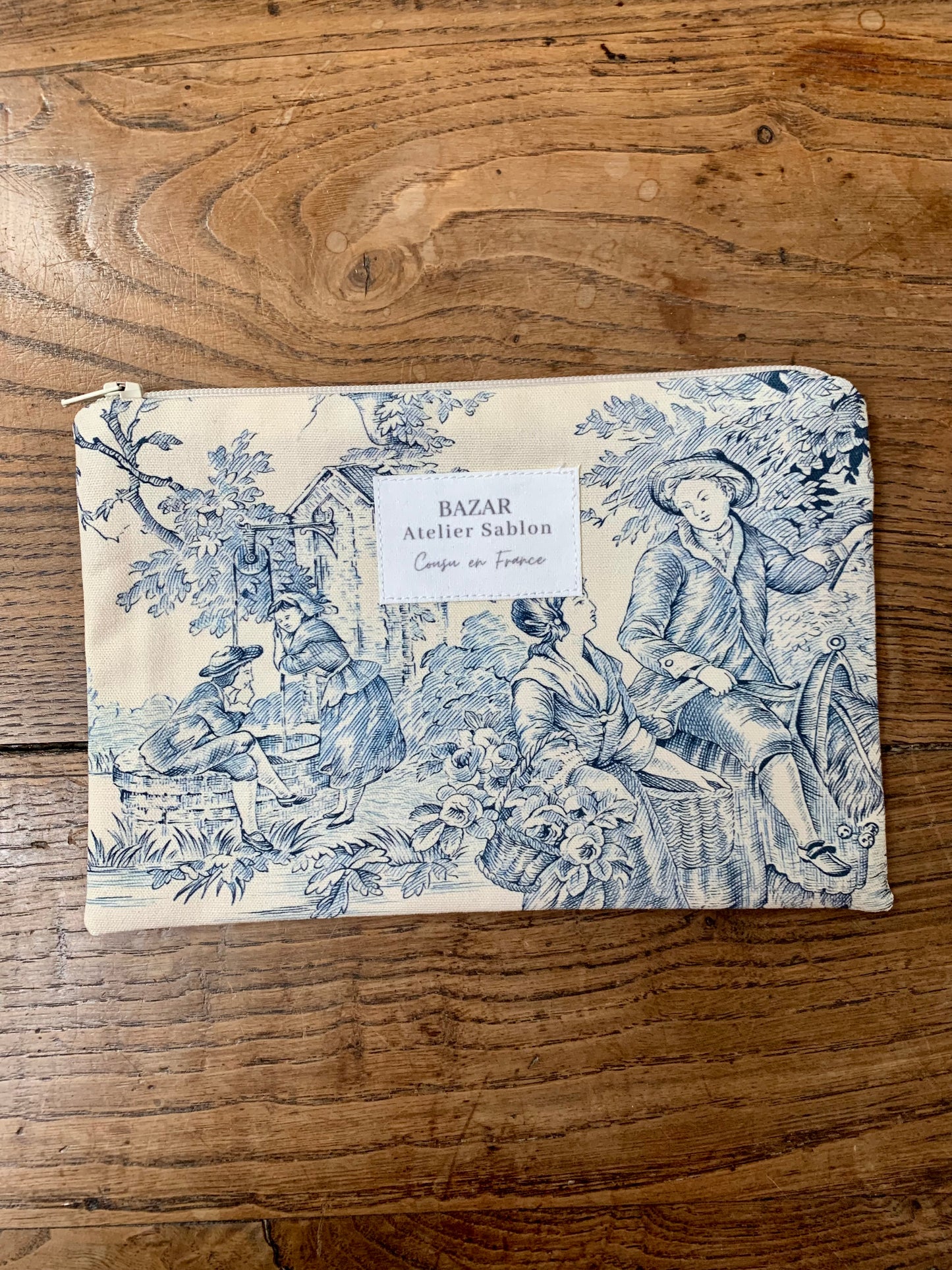 Pochette Plate - Jouy de Fruits Bleu