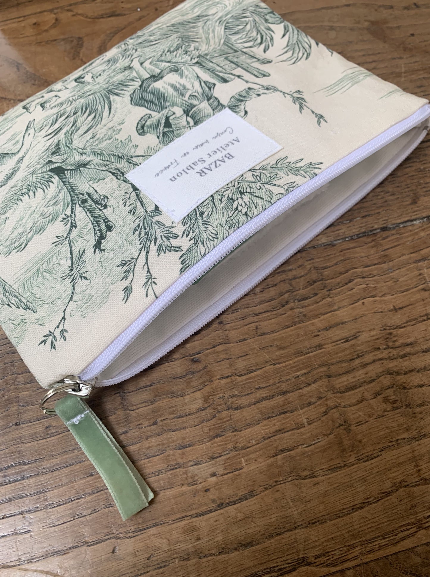 Pochette Plate - Jouy de Fruits Vert