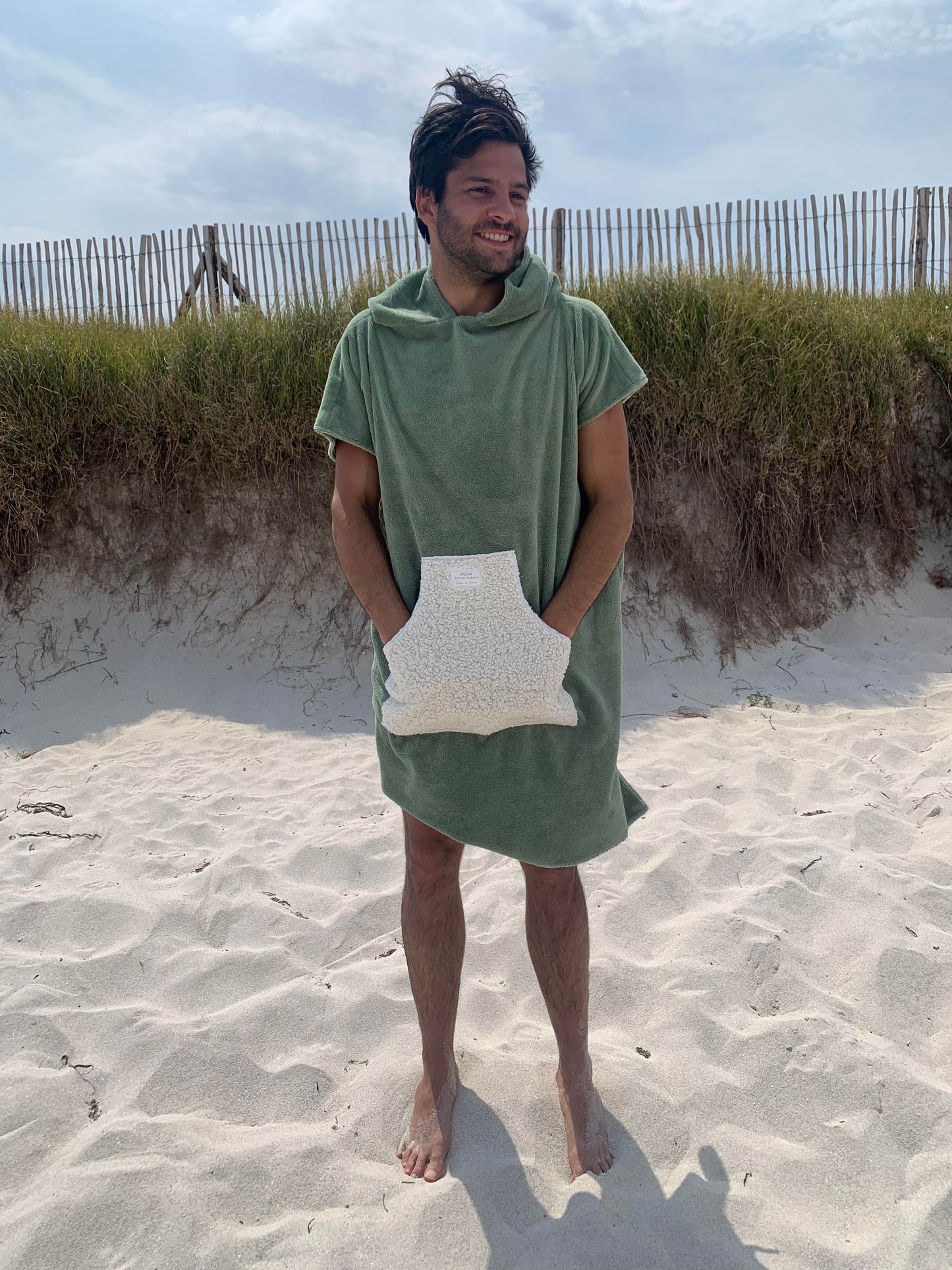 Poncho de bain Adulte - Moumoute Olive