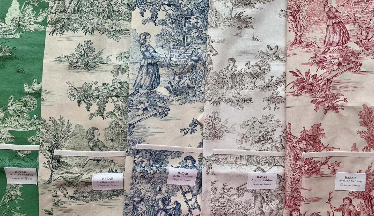Tablier Adulte - Jouy de Fruits rouge