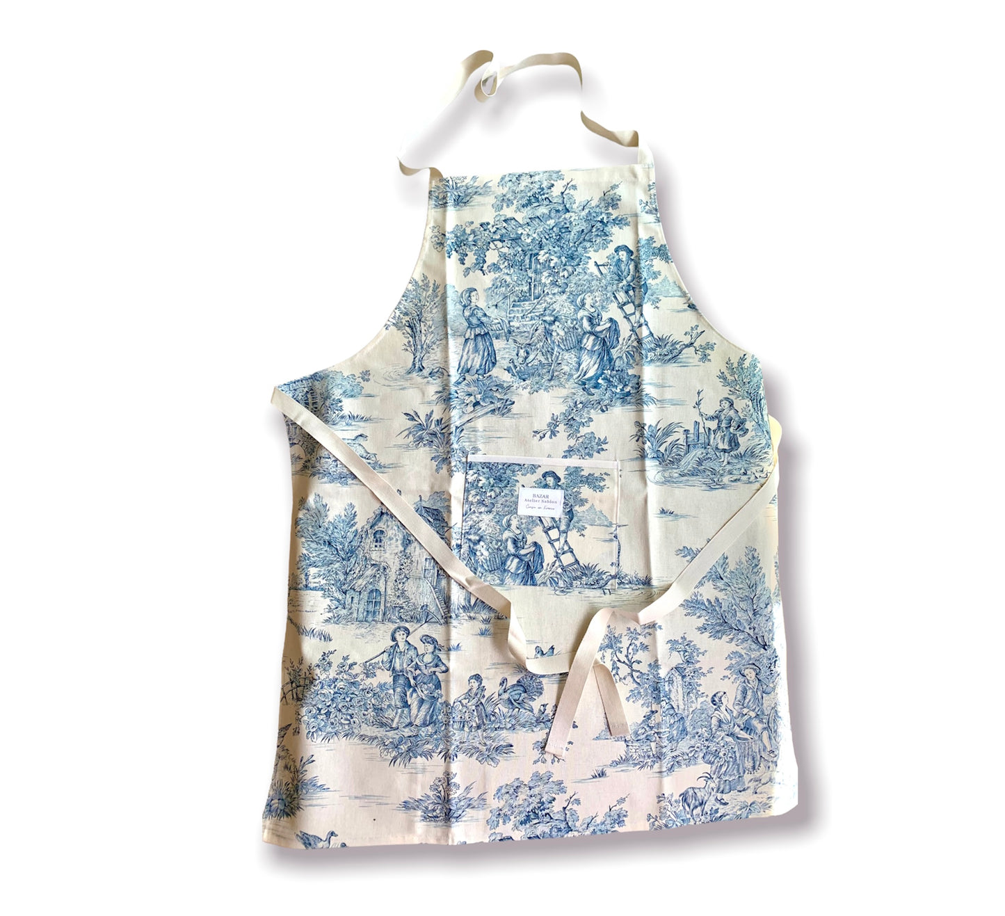 Tablier Adulte - Jouy de Fruits bleu