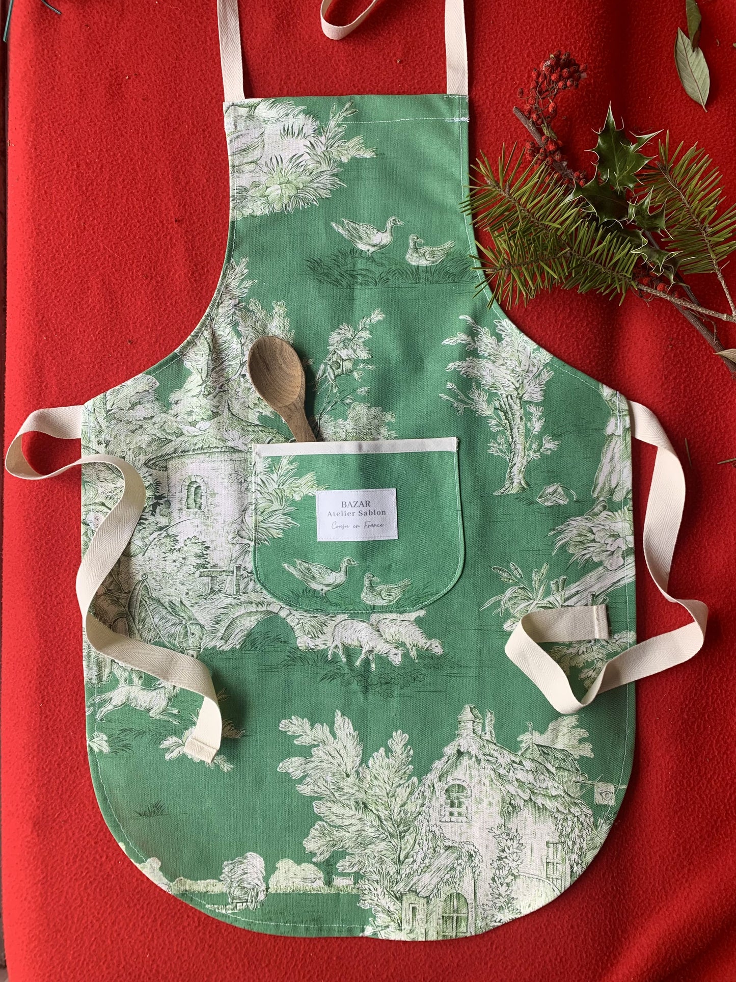 Tablier Enfant - Jouy de Fruits vert