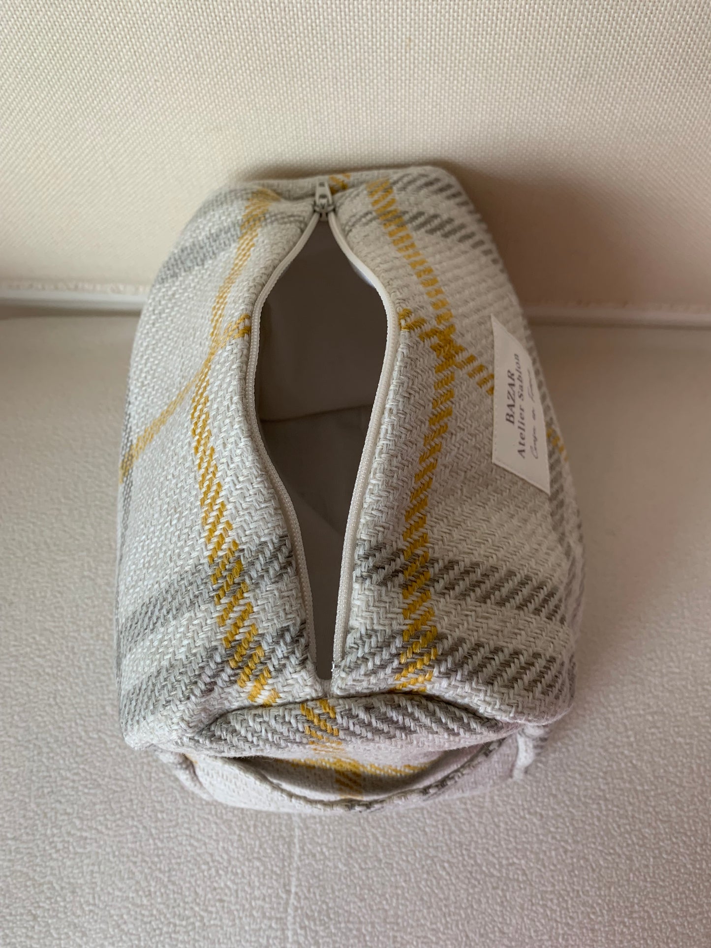 Trousse de Toilette XL - Tartan Pion Moutarde