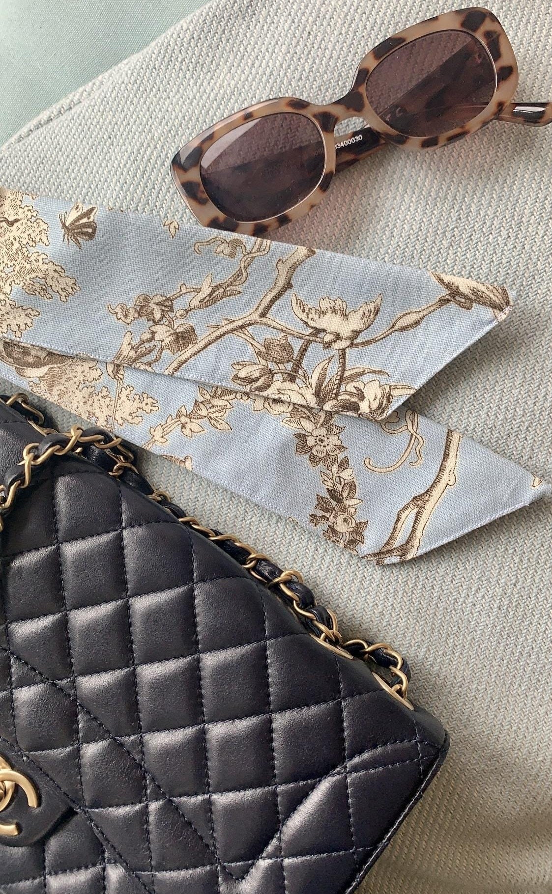 Bandeau - Jouy de Fruits Bleu Ciel