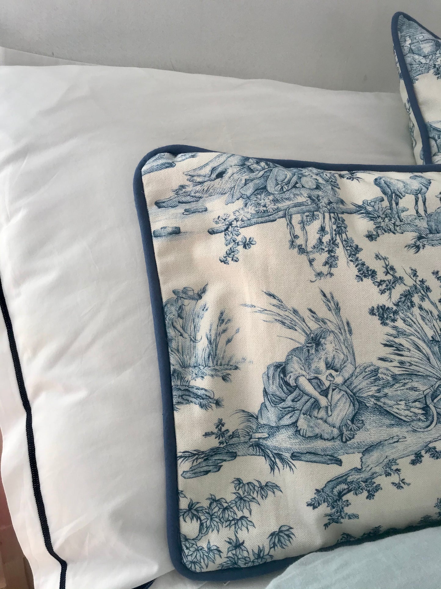 Housse de coussin - Jouy de Fruits Bleu
