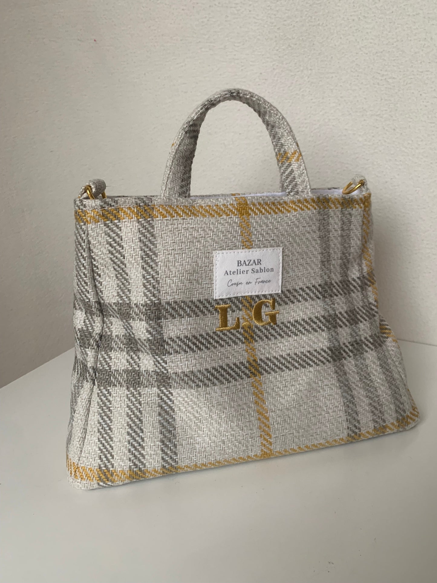 Mini Cabas - Tartan Pion Noir