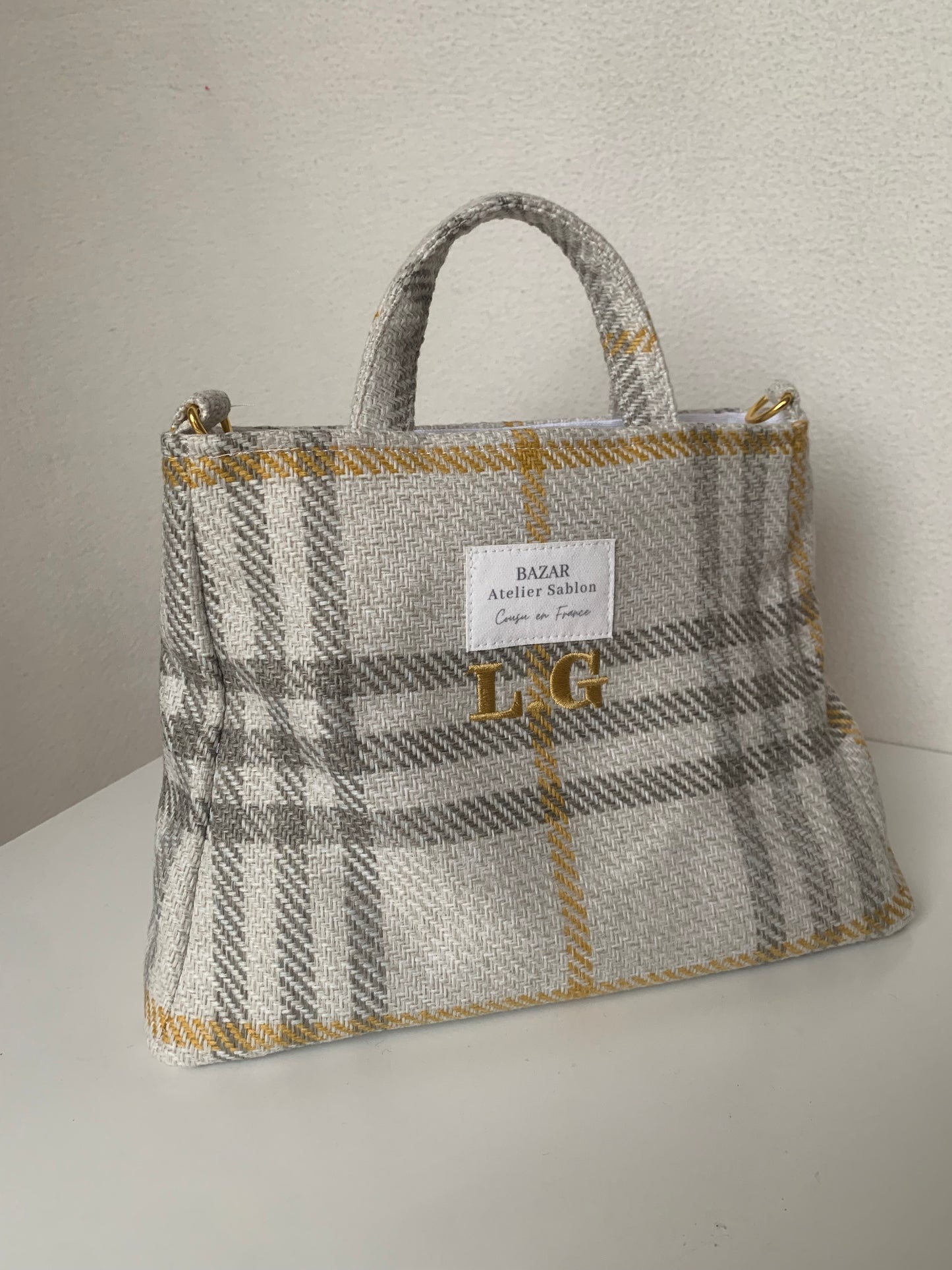 Mini Cabas - Tartan Pion Moutarde