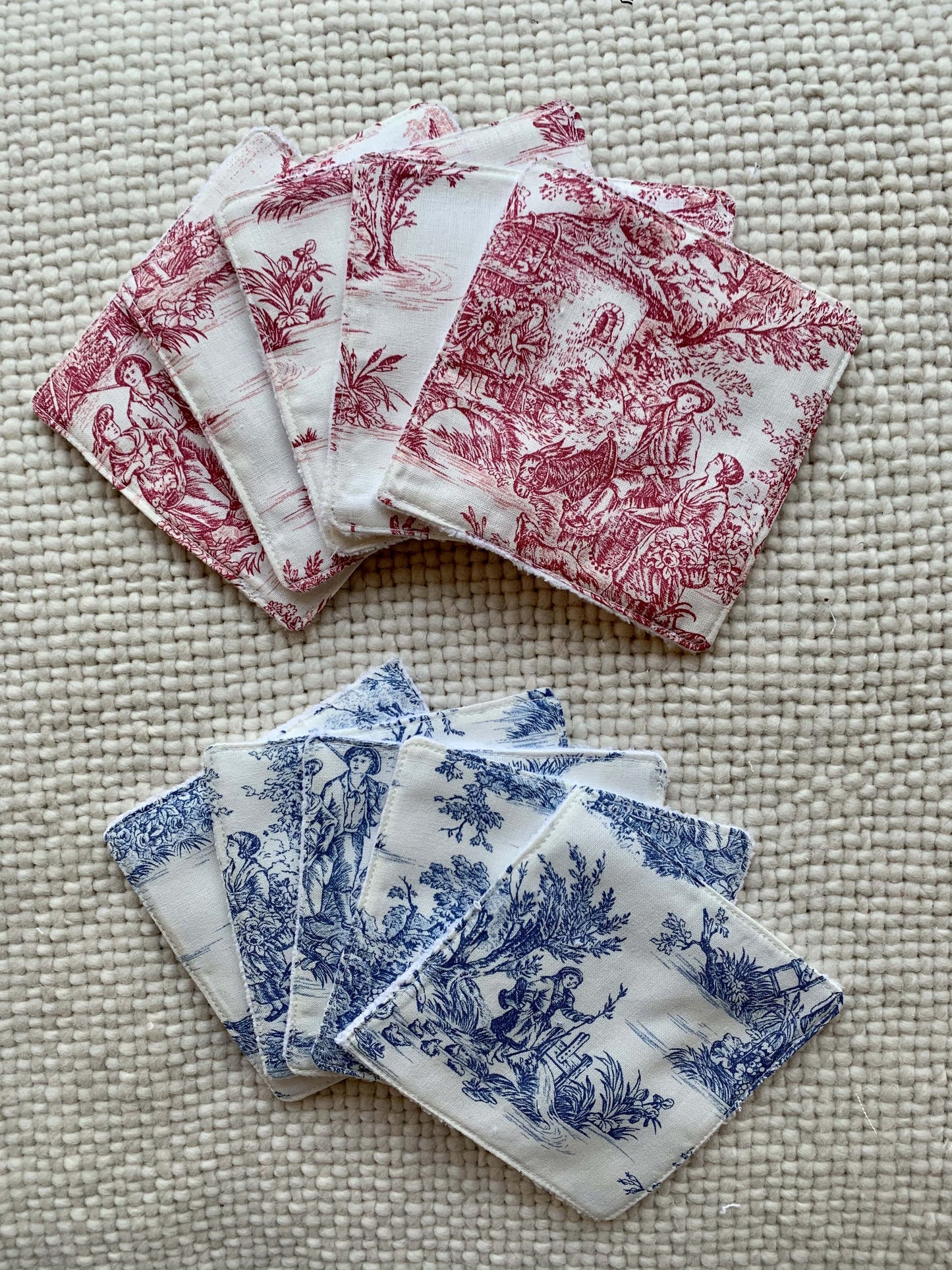 Lingettes réutilisables - Jouy de Fruits mini bleues