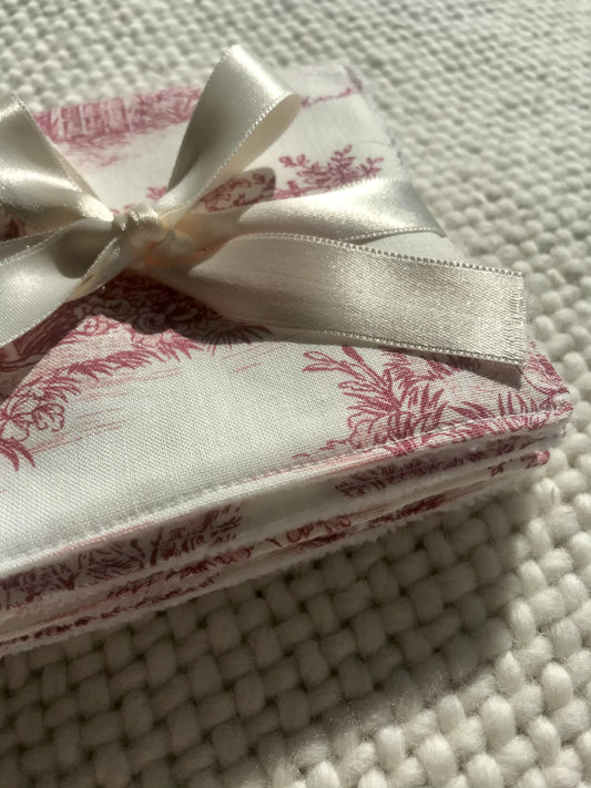 Lingettes réutilisables - Jouy de Fruits mini rouges