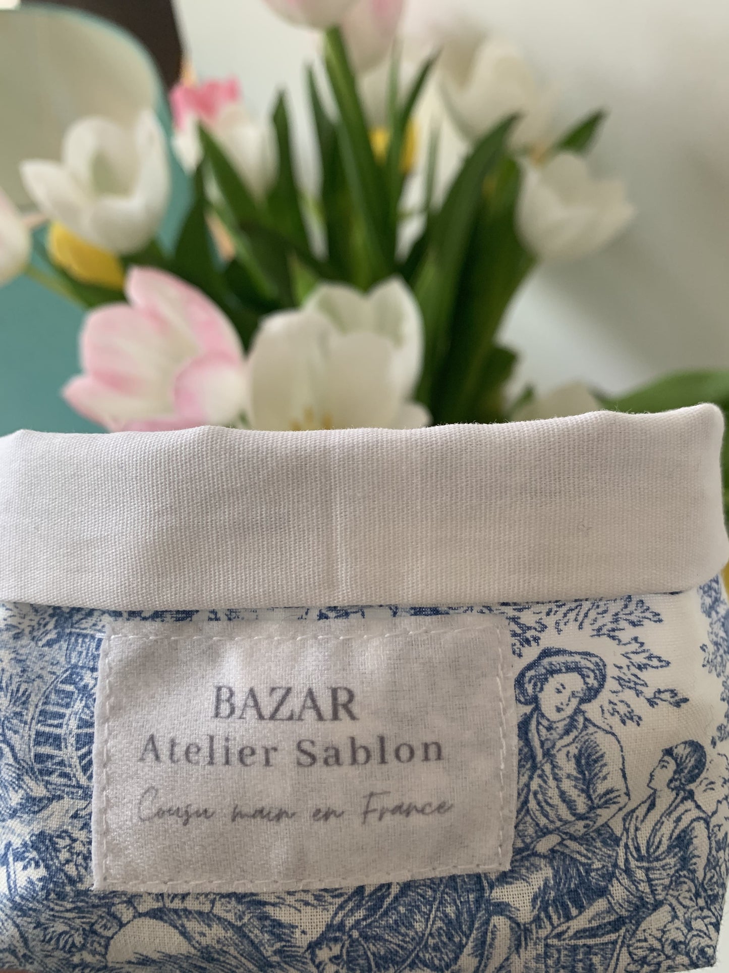 Panier lingettes réutilisables - Jouy de Fruits mini bleues