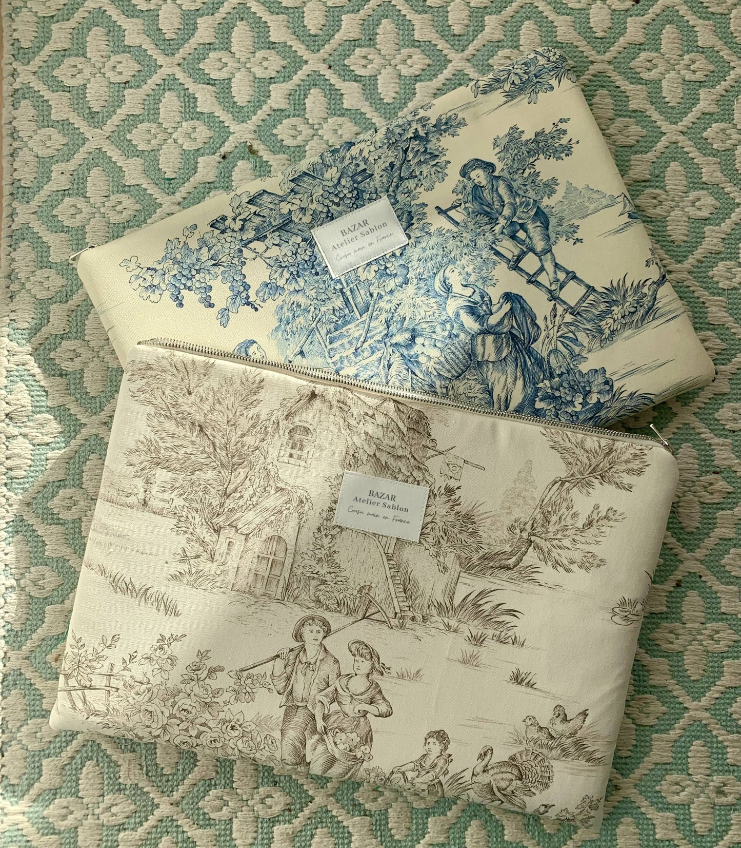 Pochette Ordinateur 13'' - Jouy de Fruits Moka