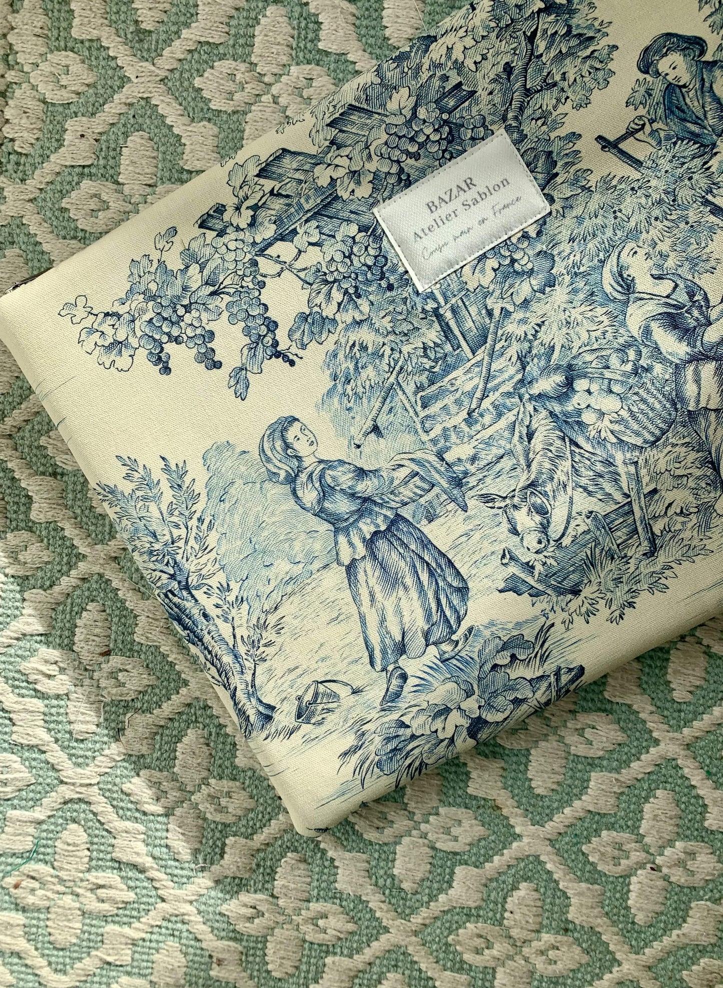Pochette Ordinateur 13'' - Jouy de Fruits Bleue