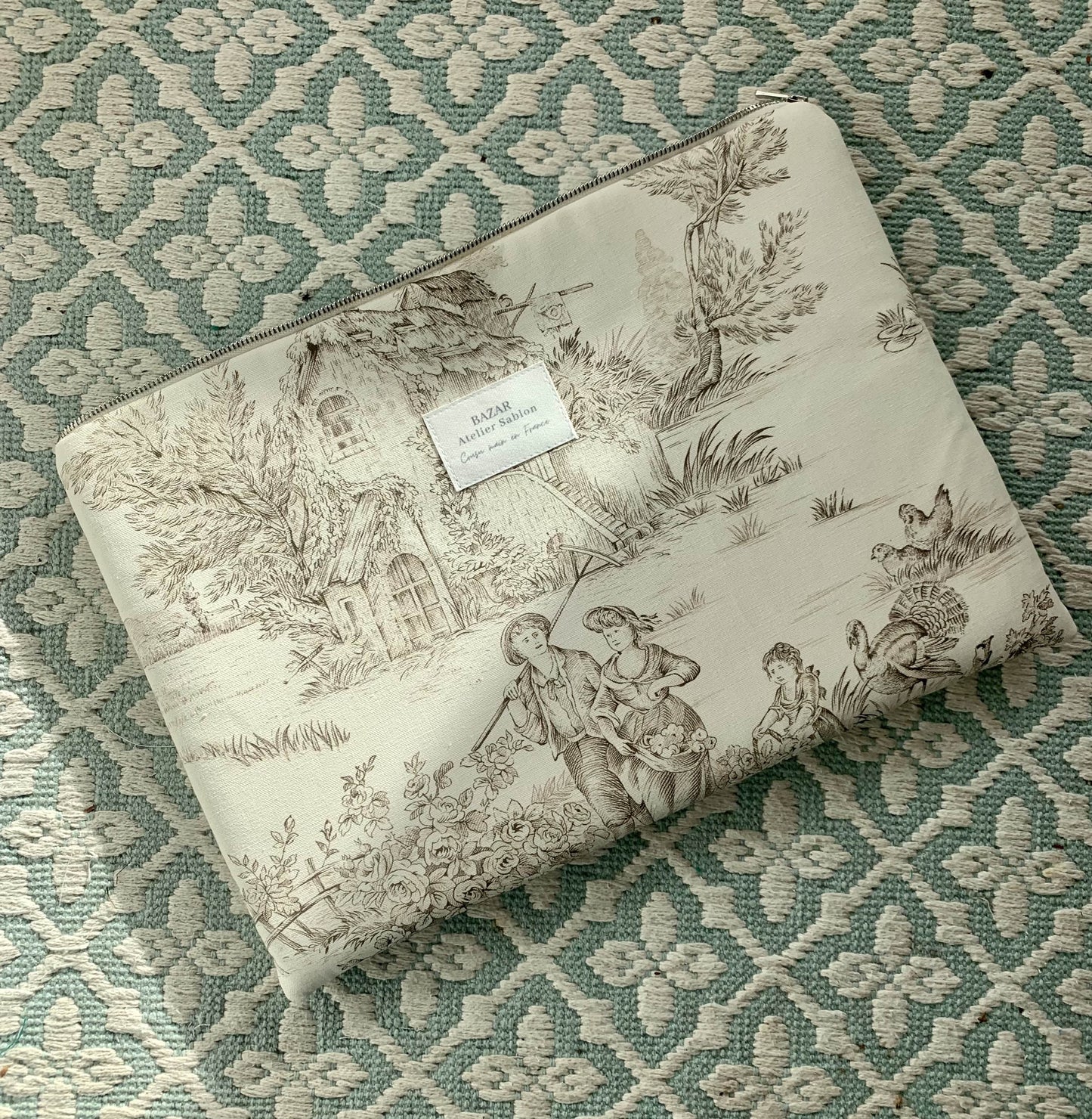 Pochette Ordinateur 13'' - Jouy de Fruits Moka