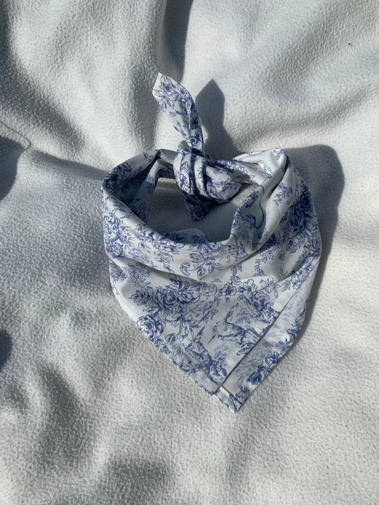 Bandana - Jouy de Fruits Fleuris Bleu
